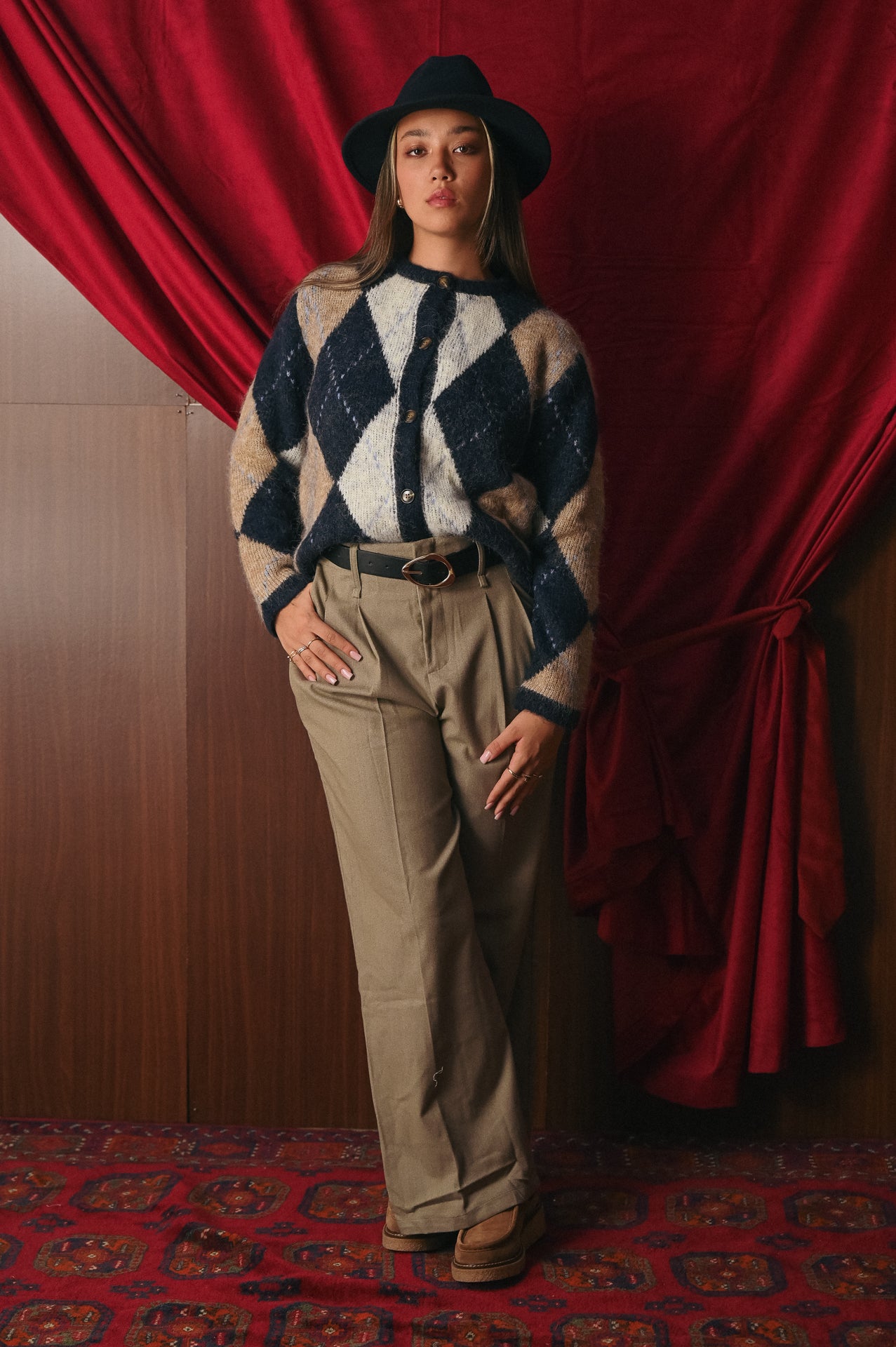 Pantalone Donna taupe Tinta Unita | Pantalone Sartoriale con Cintura