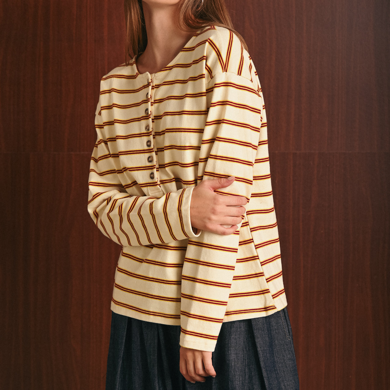 Maglia a righe manica lunga