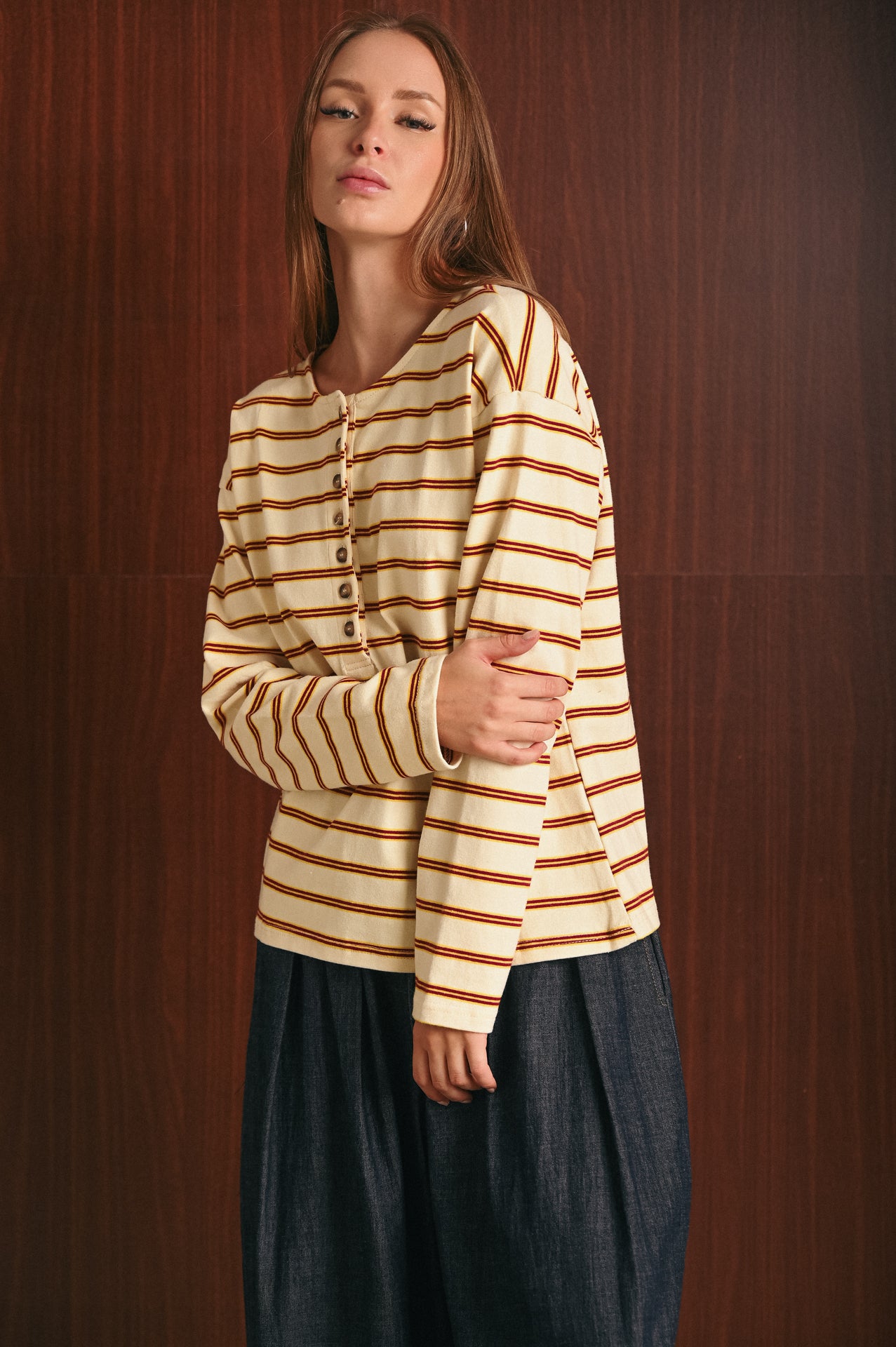 Maglia a righe manica lunga