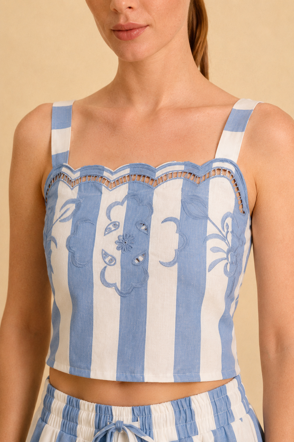 Set Capri a righe azzurre