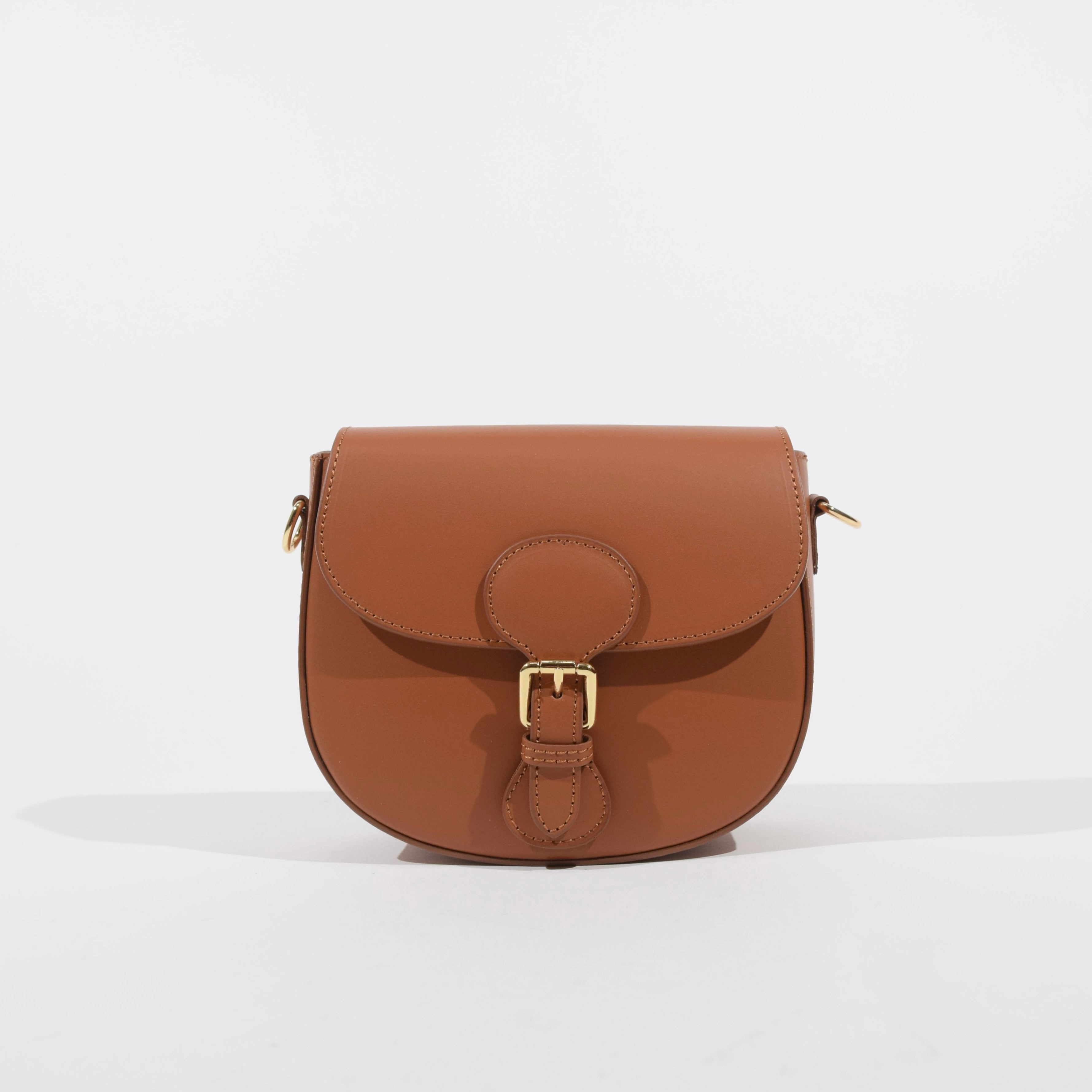 Borsa pochette caramello in pelle