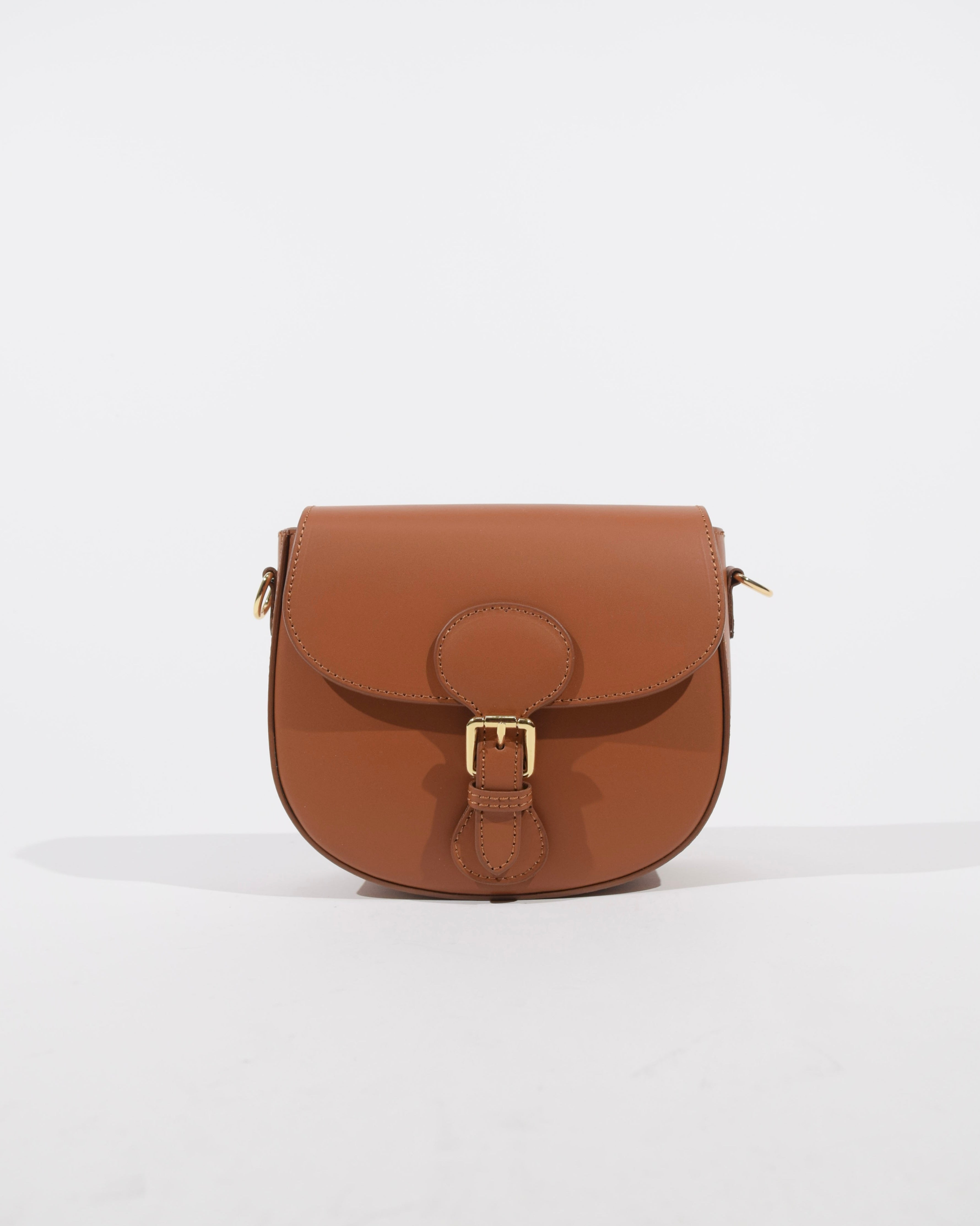 Borsa pochette caramello in pelle