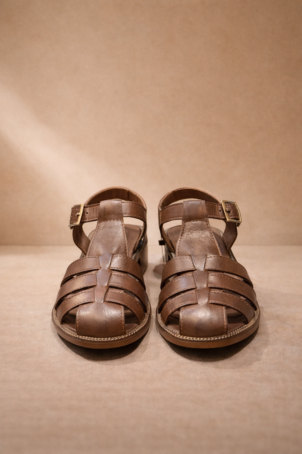 Sandalo Fisherman in Pelle Marrone con Cinturino