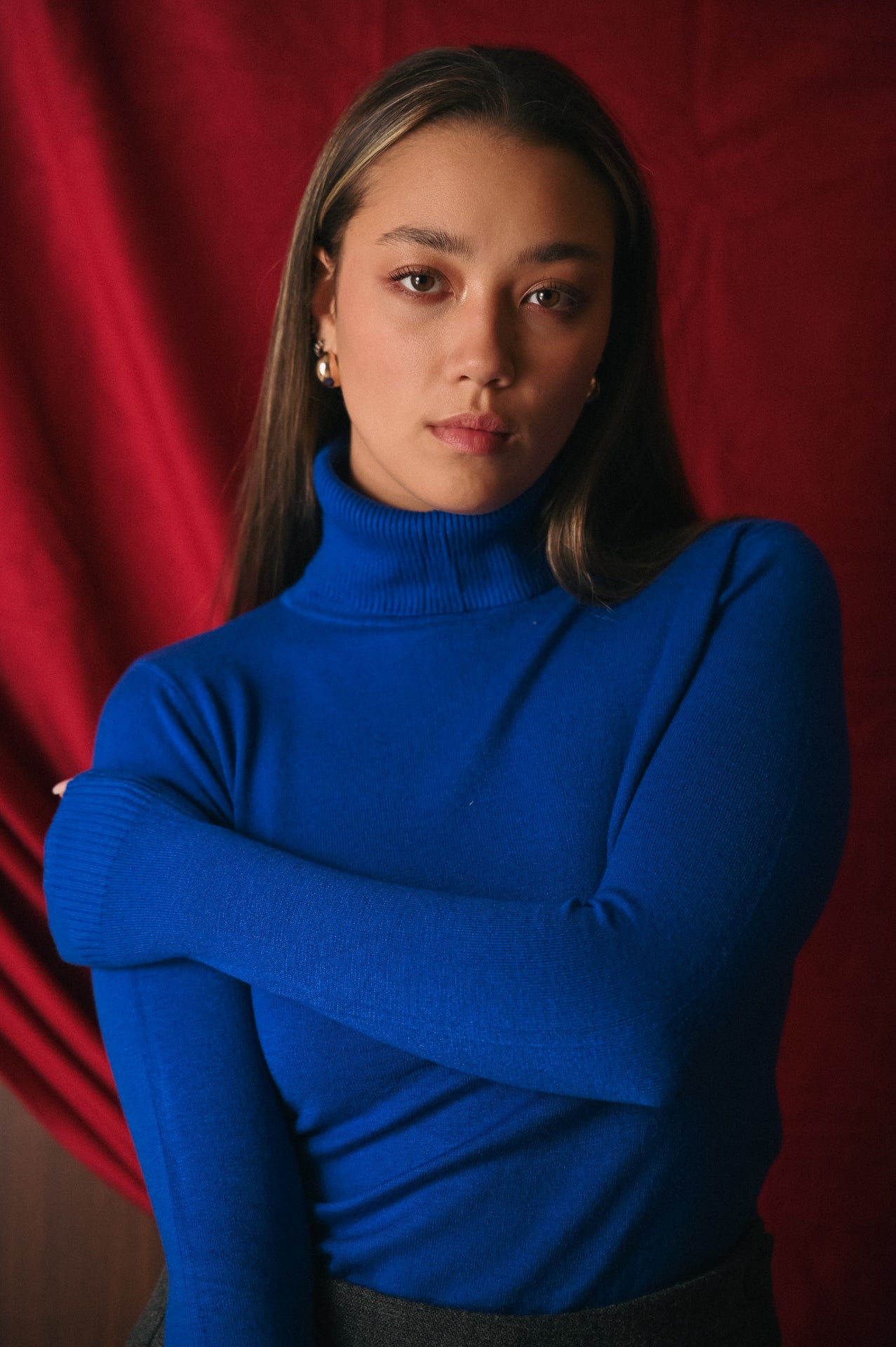 Dolcevita Donna Liscio in Misto Viscosa 50% | Collo Alto a Costine | Maglia Aderente