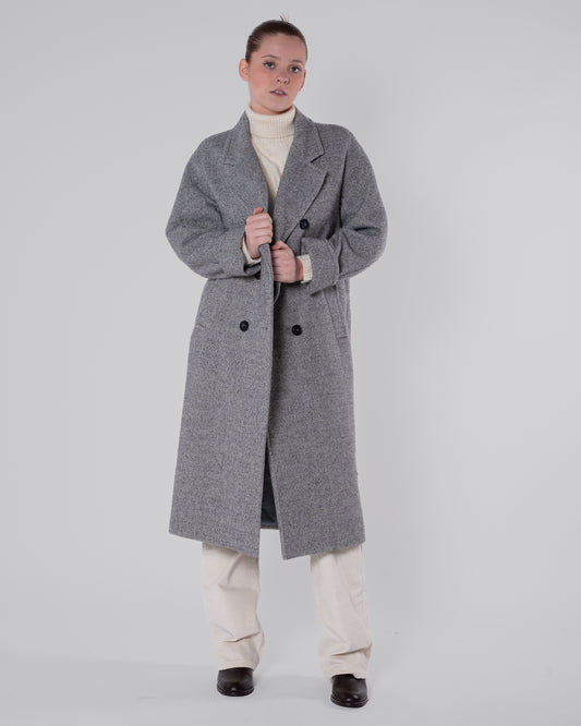 Cappotto grigio spigato