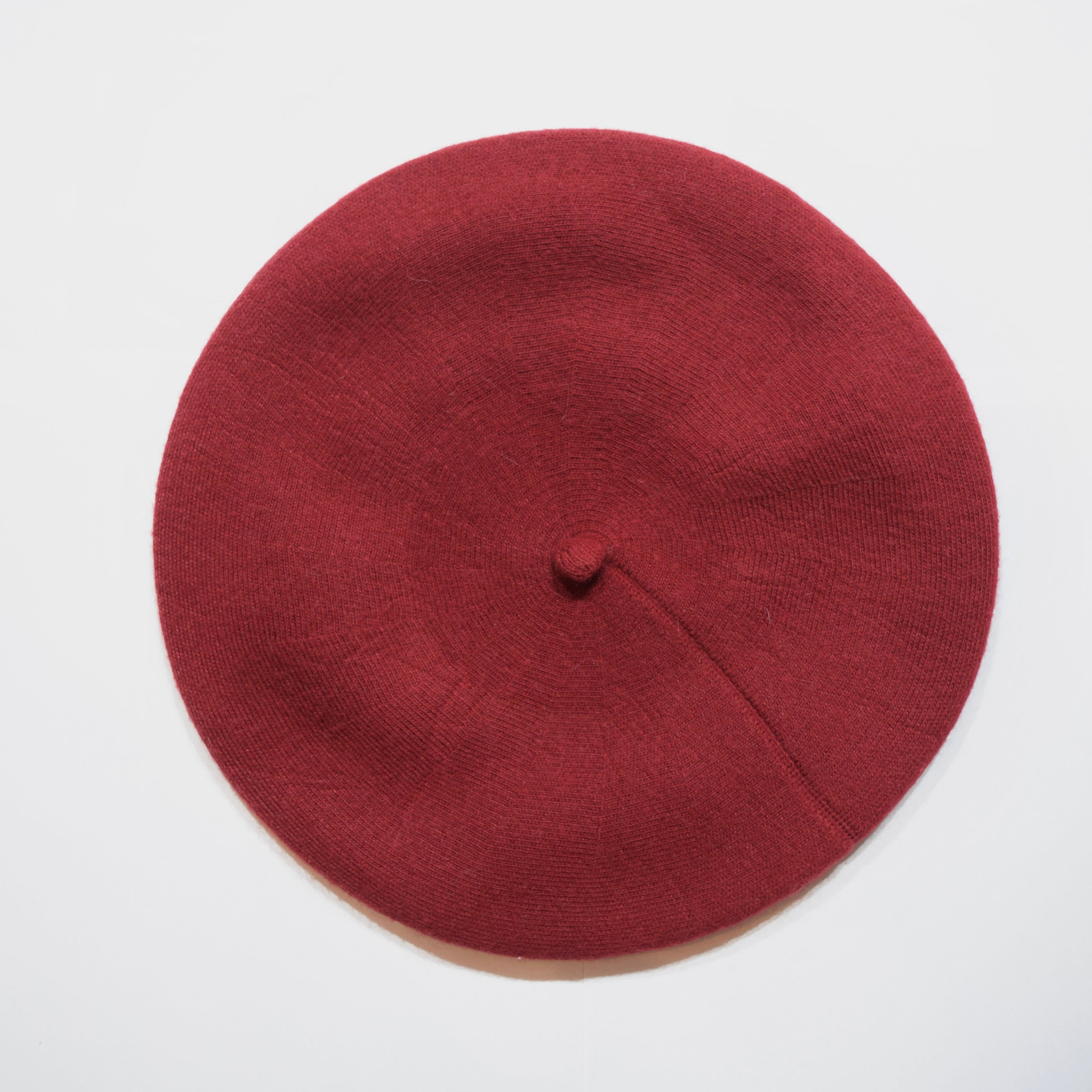 Burgundy beret hat