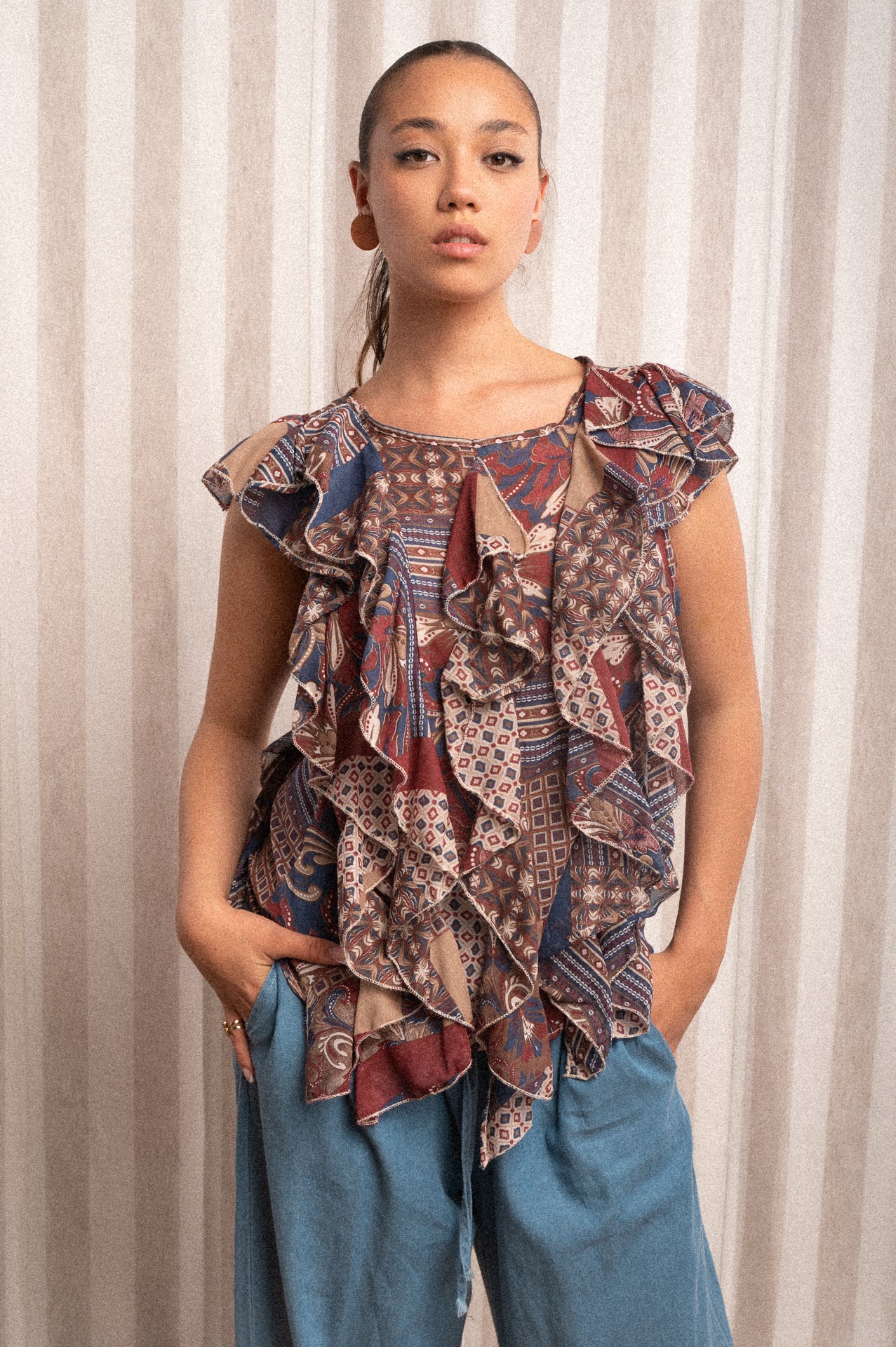 Blusa Beatrice con volant