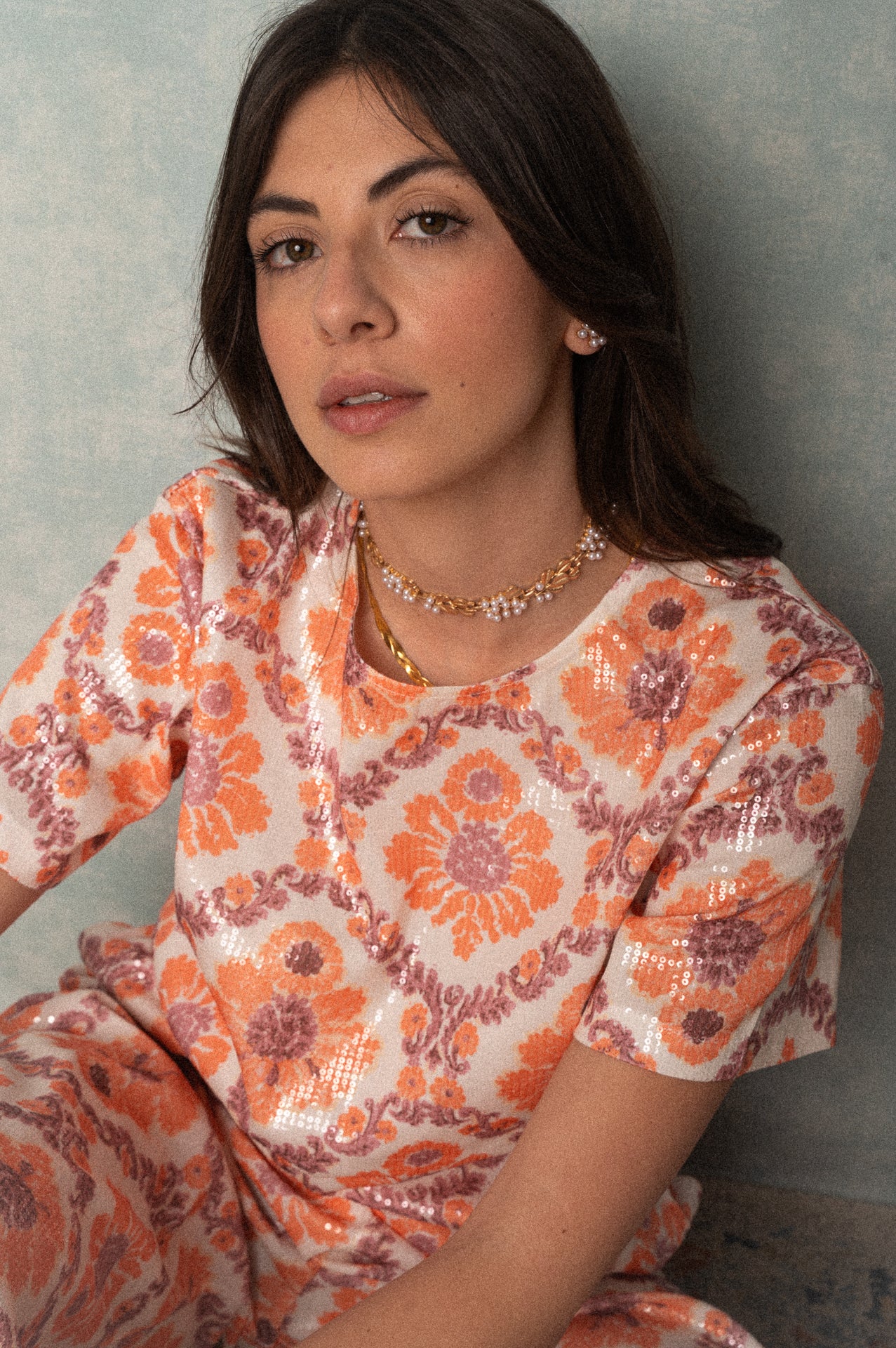 Top Claudia con paillettes