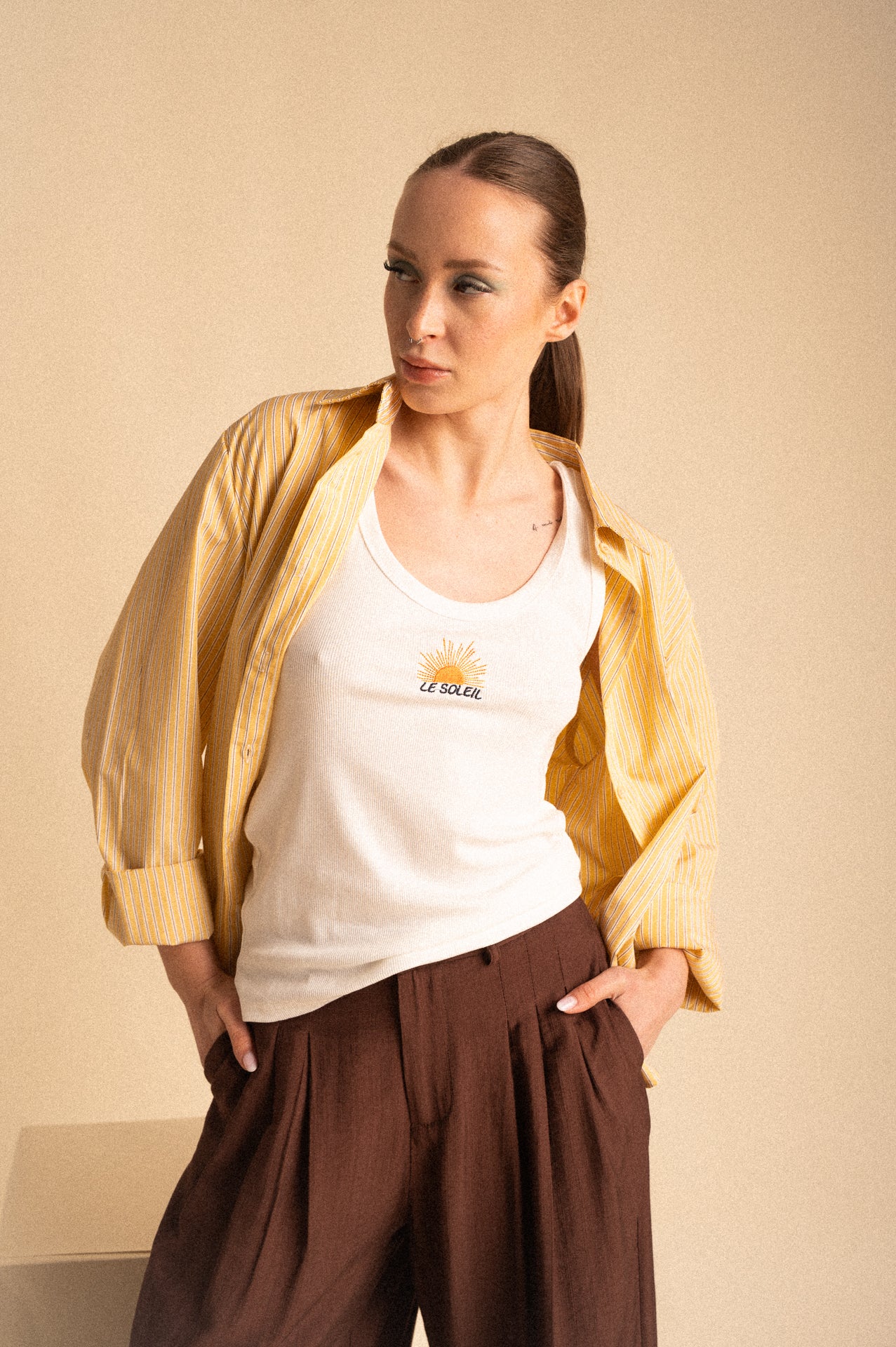Set Camicia & Canotta Le Soleil gialla