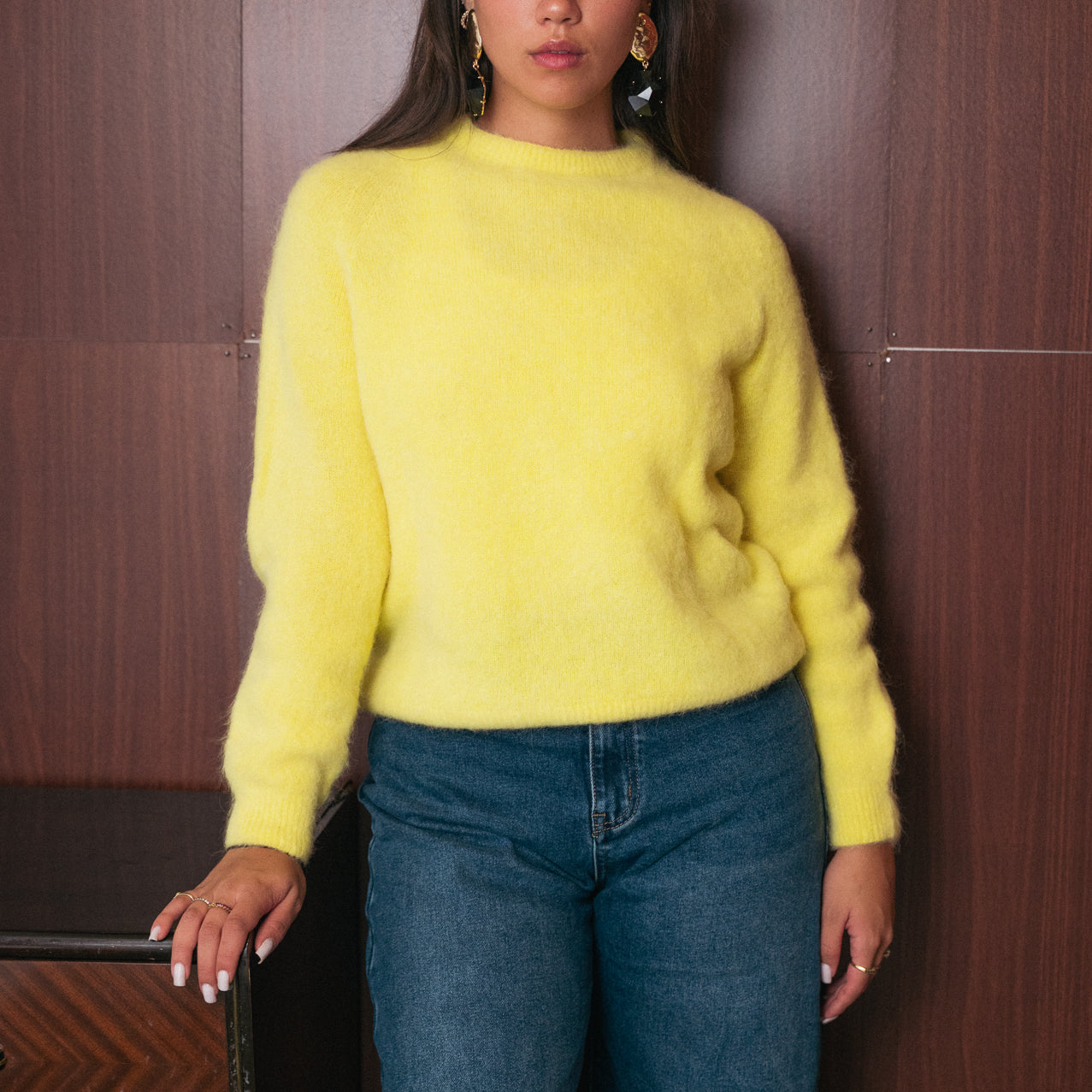 Maglione burro donna Amelìe misto alpaca e lana | made in Italy