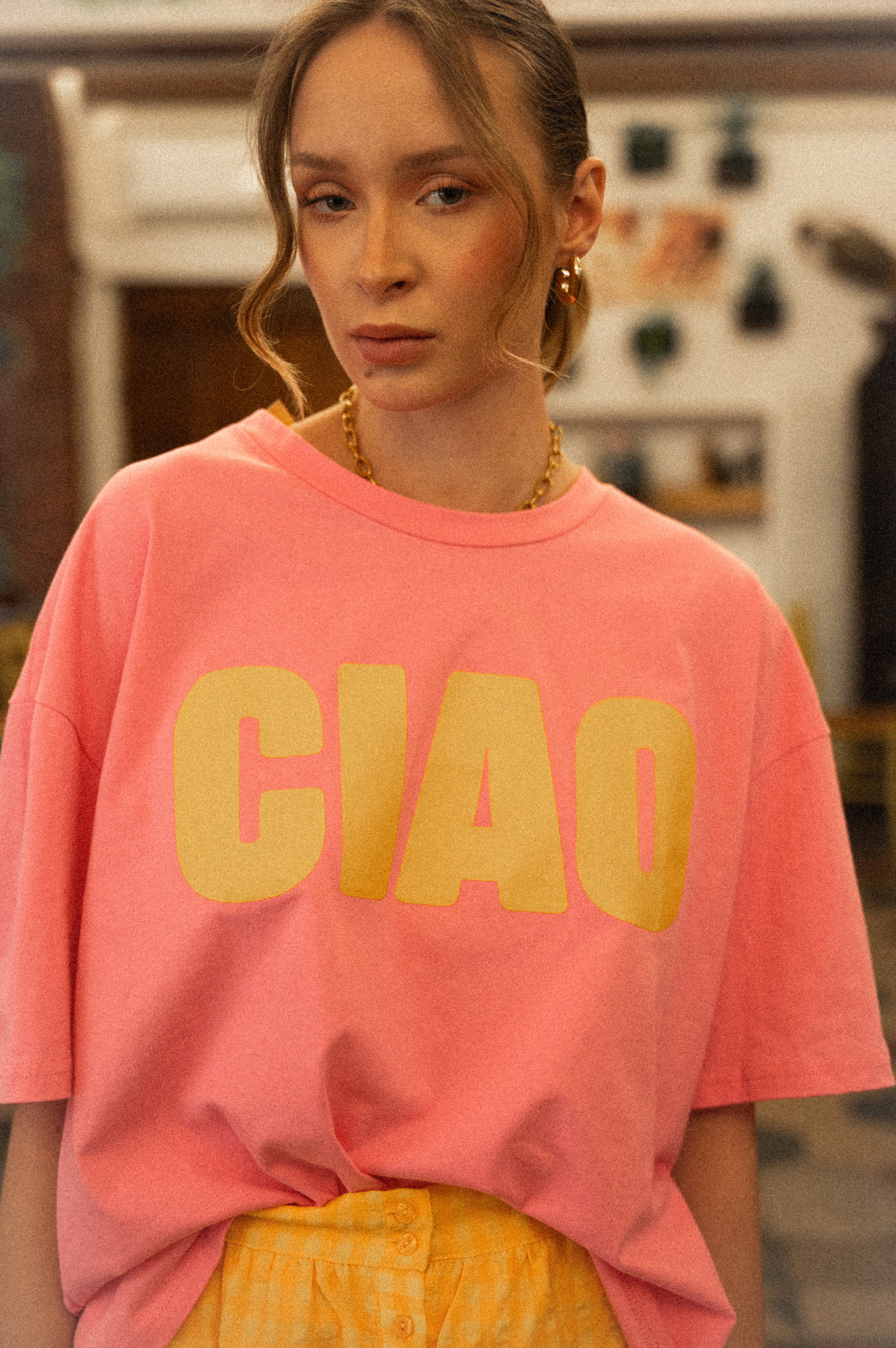 T-shirt rosa oversize