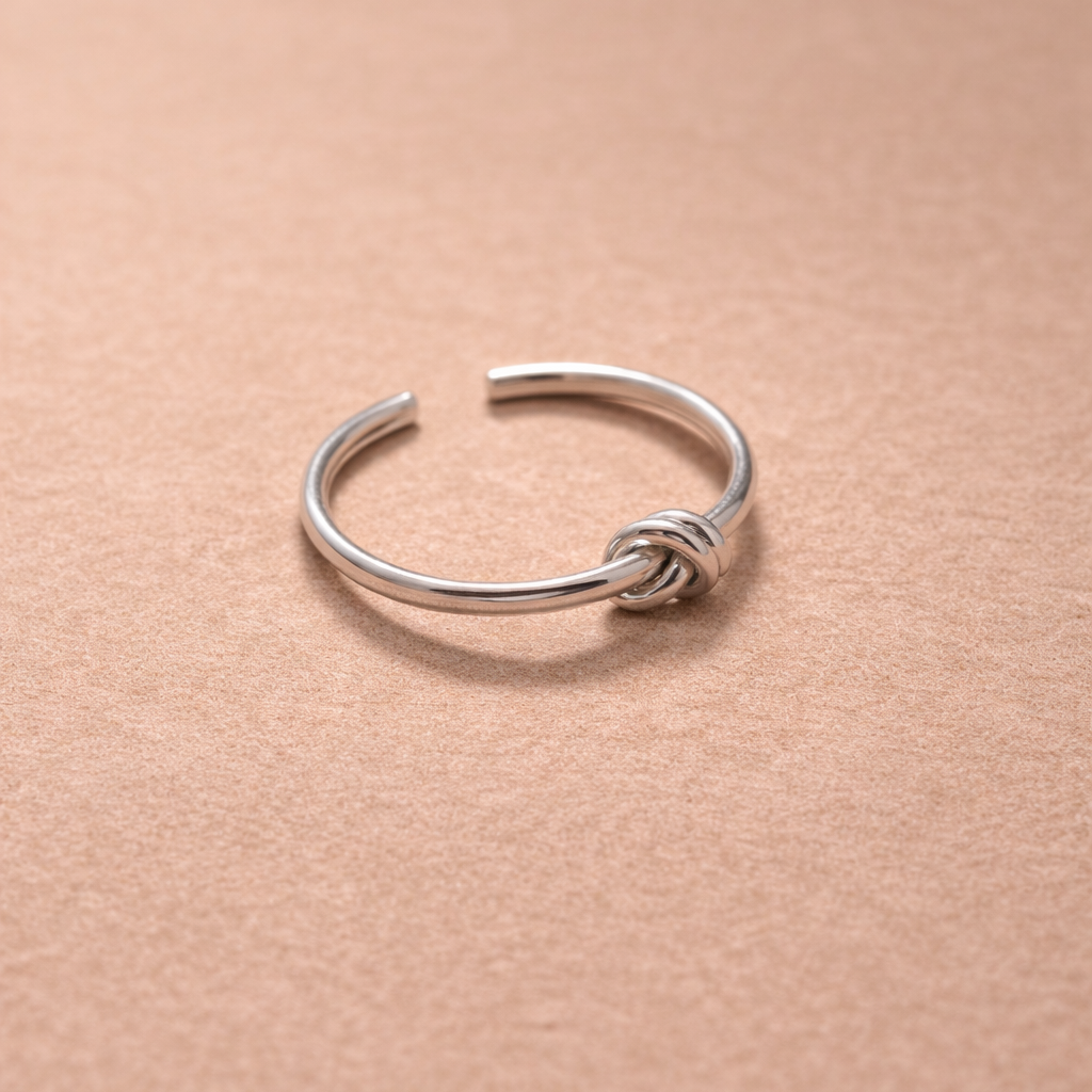 Anello Nodo Regolabile in Acciaio