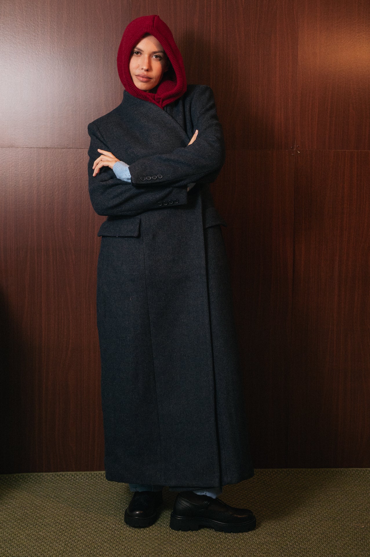 Cappotto Lungo Donna in Lana | Collo Coreano