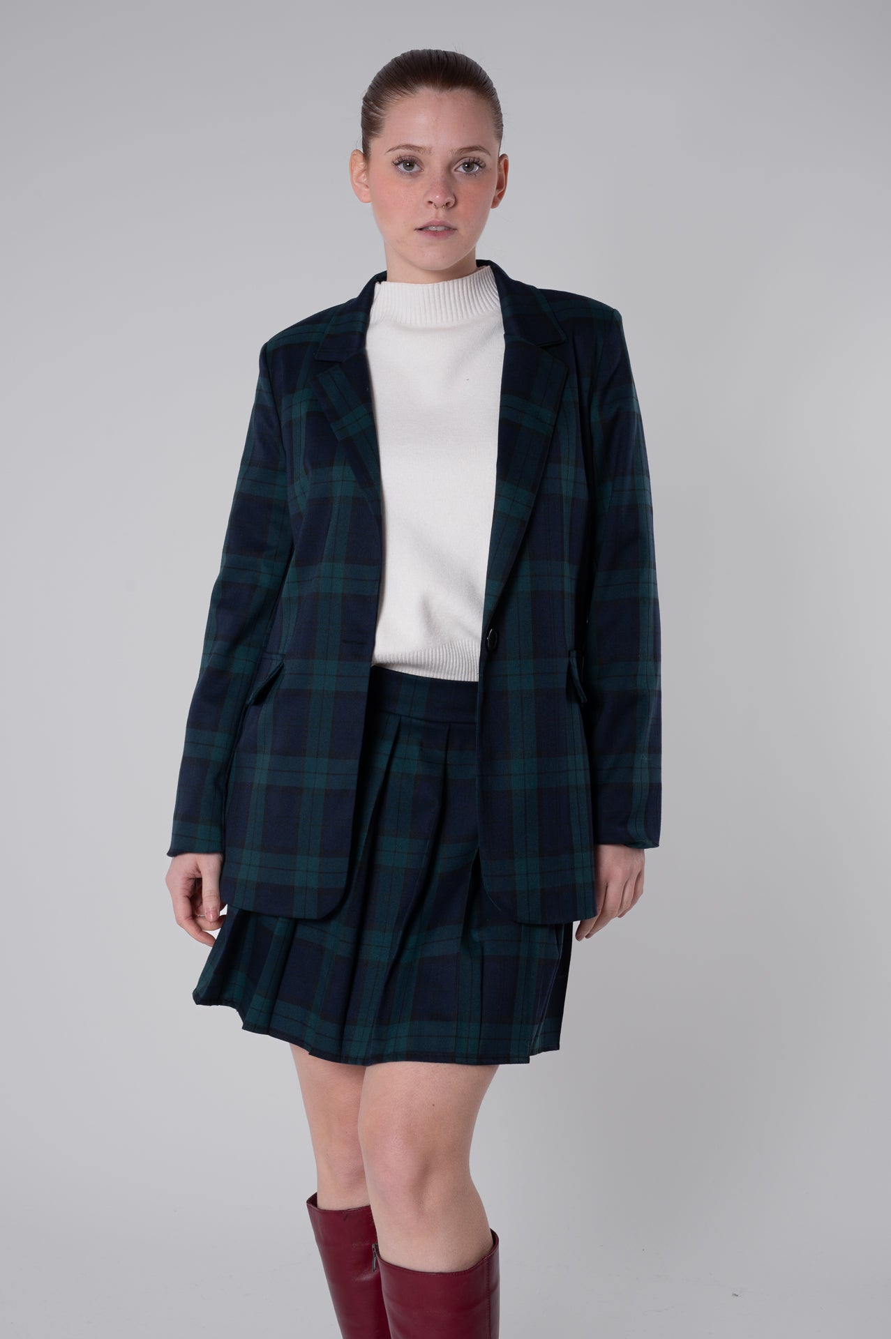 Blazer fantasia tartan