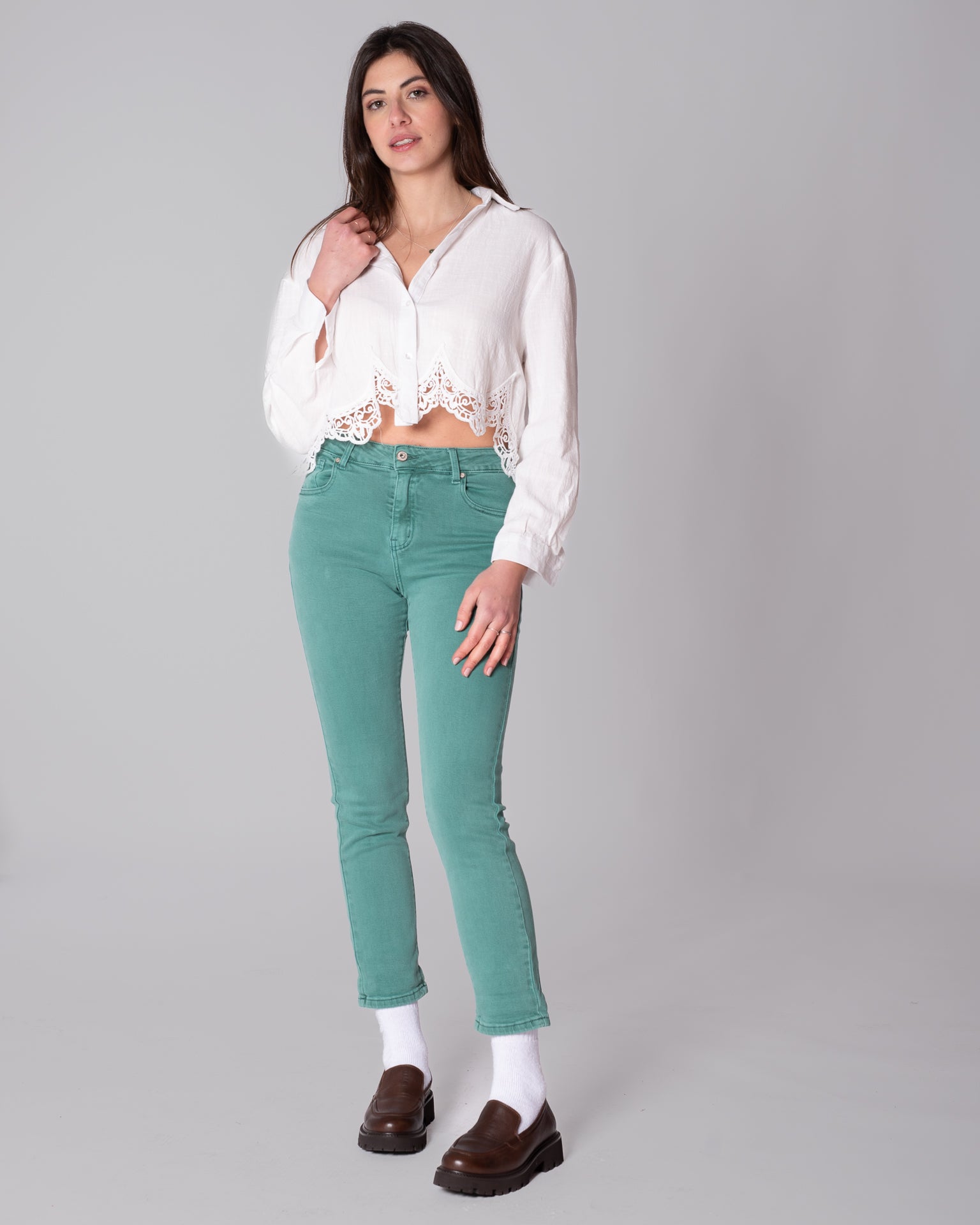 Jeans Telma Verde acqua