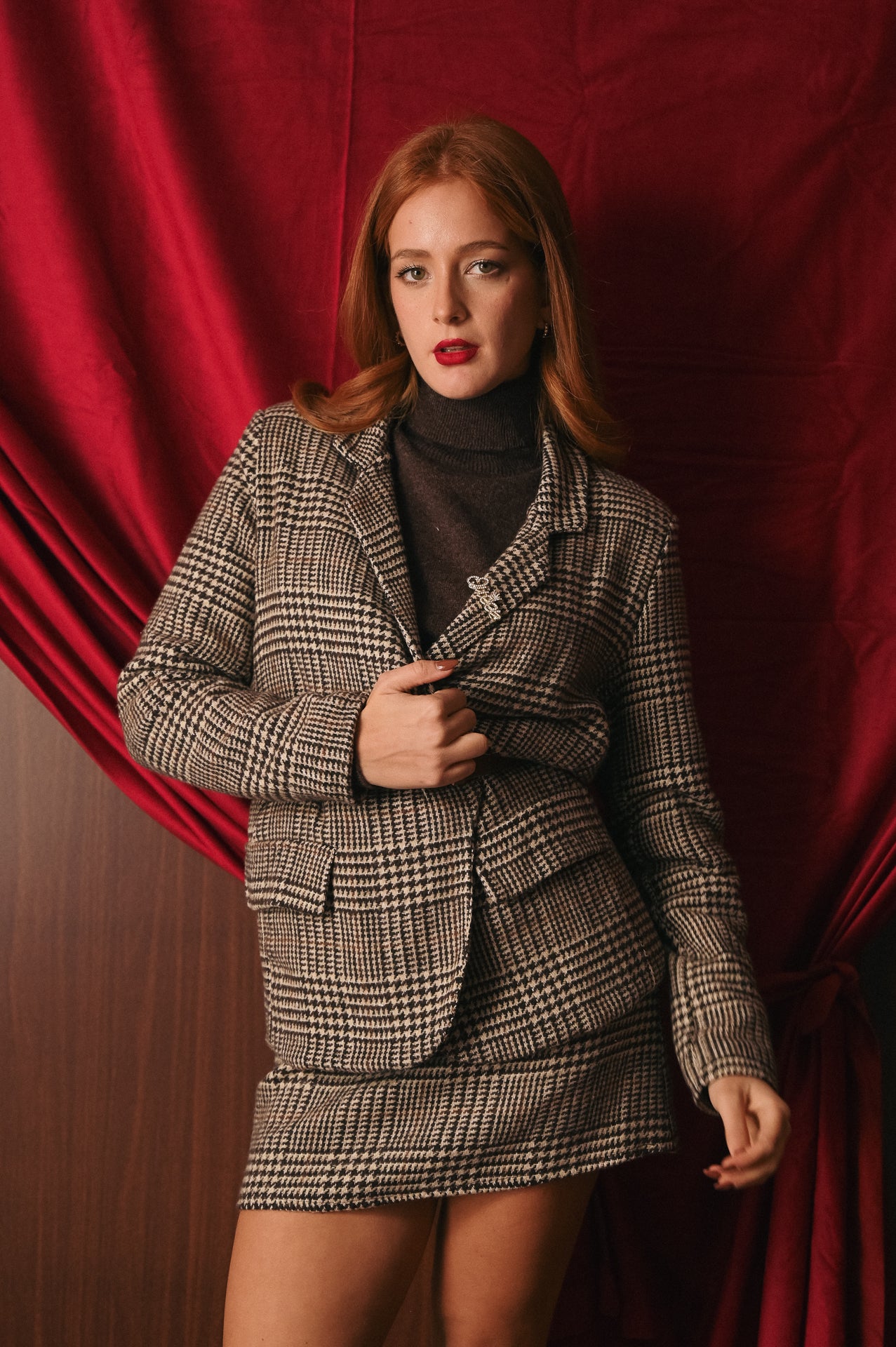 Blazer Lungo Donna con Cintura Fibbia | Cotone 80% Spesso | Giacca Strutturata Foderata