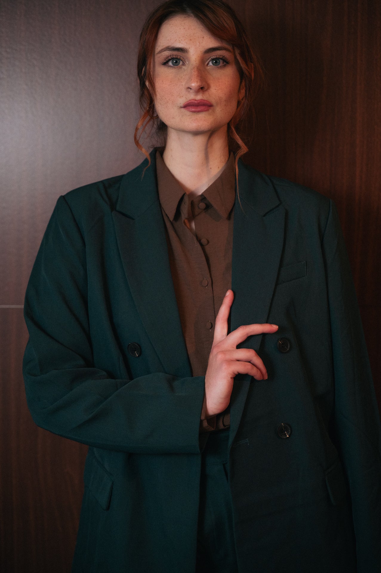 Blazer Doppiopetto Donna Colore Petrolio | Giacca Elegante