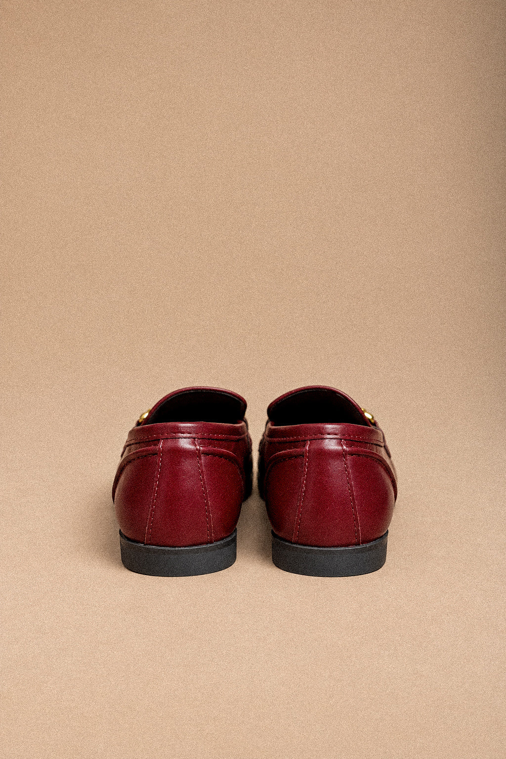 Mocassino Donna Bordeaux Effetto Pelle con Morsetto Horsebit Dorato