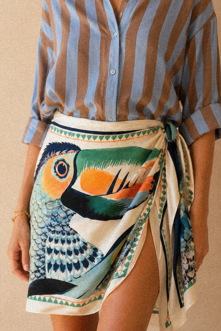 Pareo “Pelican Riviera” – pareo fantasia con nodo laterale