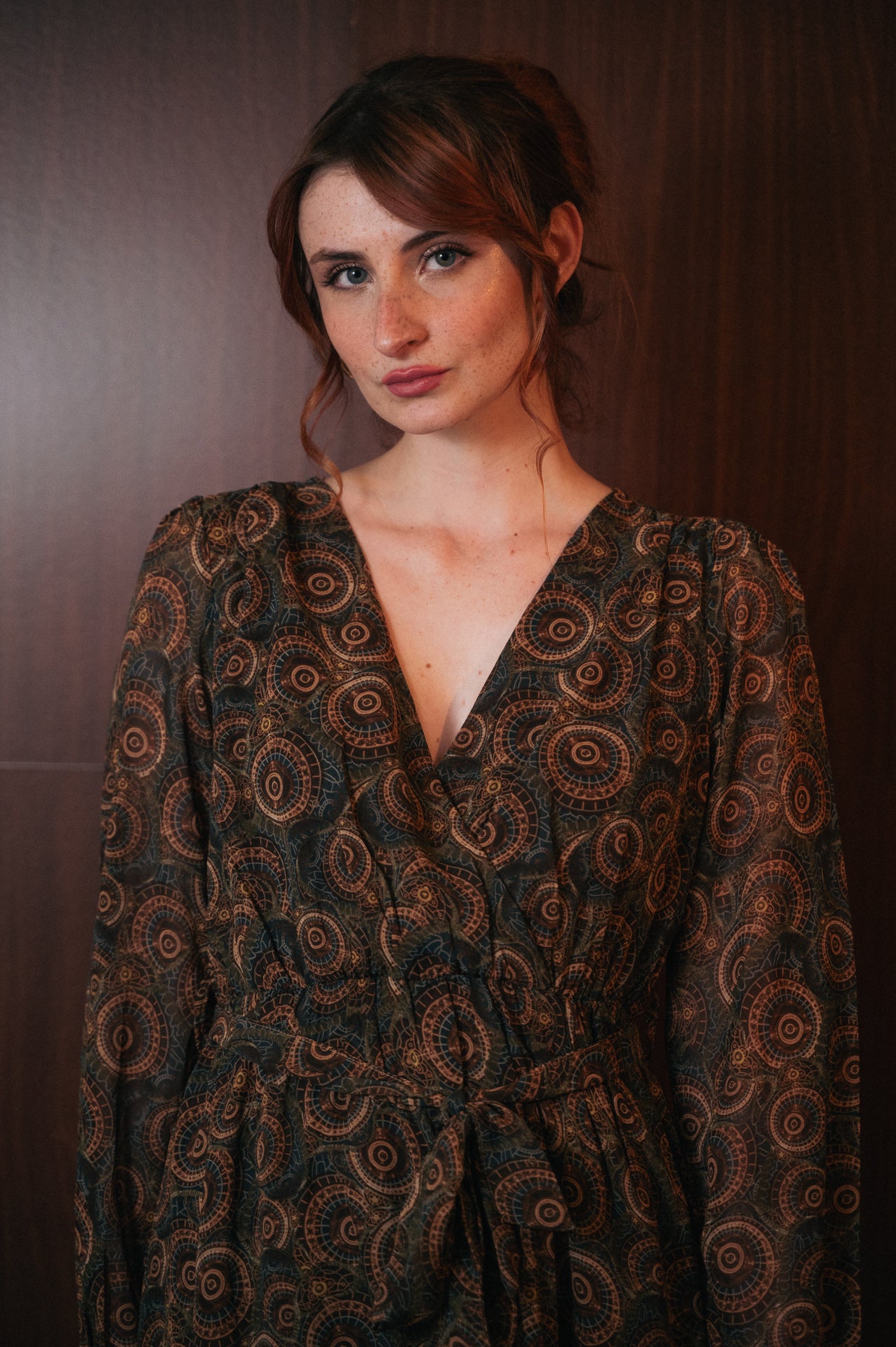 Abito Aura Lungo Donna Fantasia con Fodera Interna