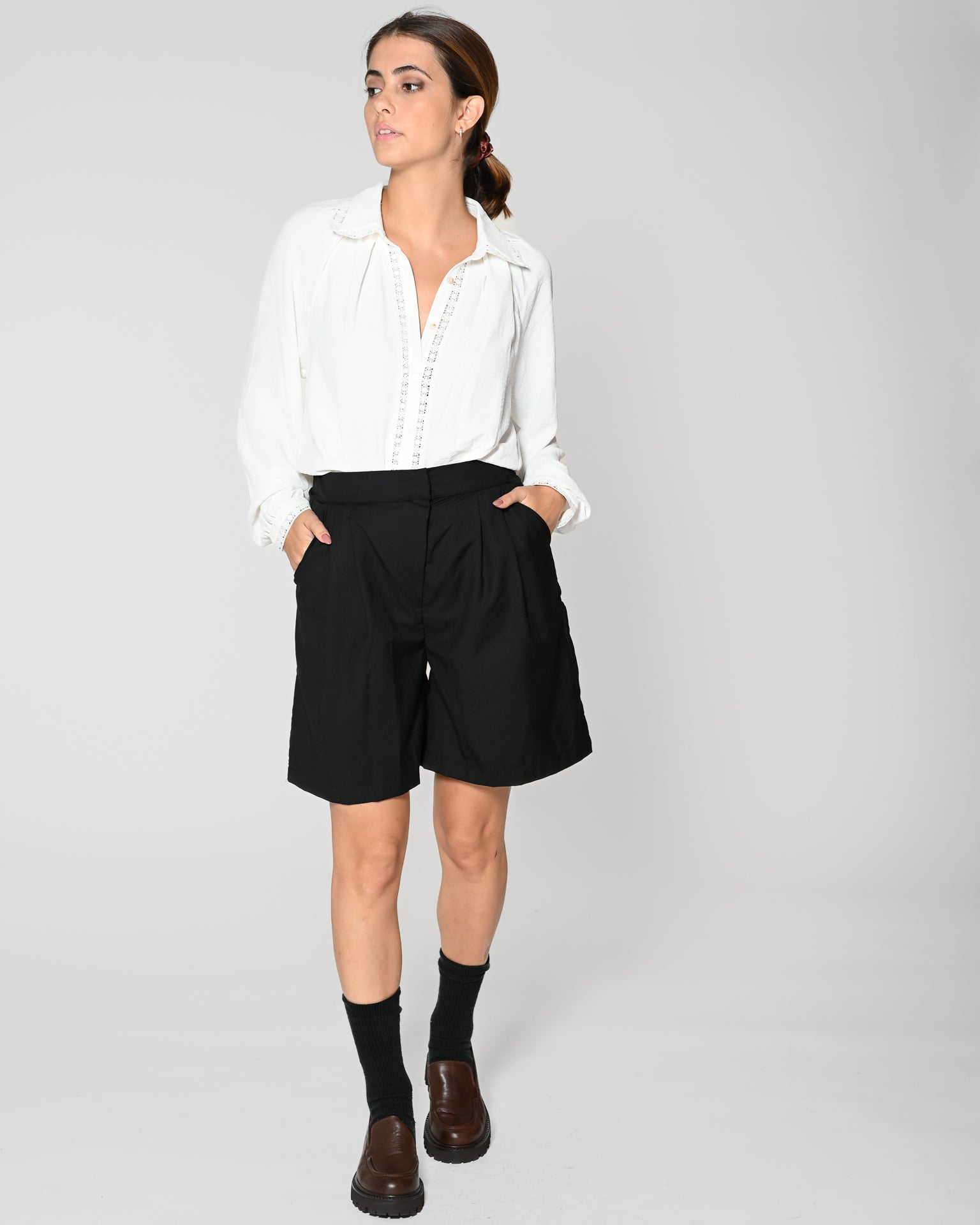 Black high waist shorts