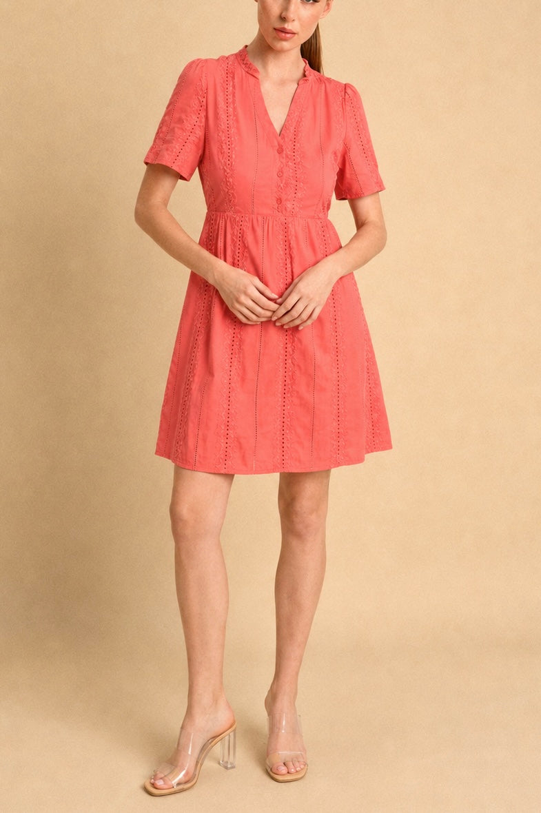 Abito Corto Sangallo Coral Charm