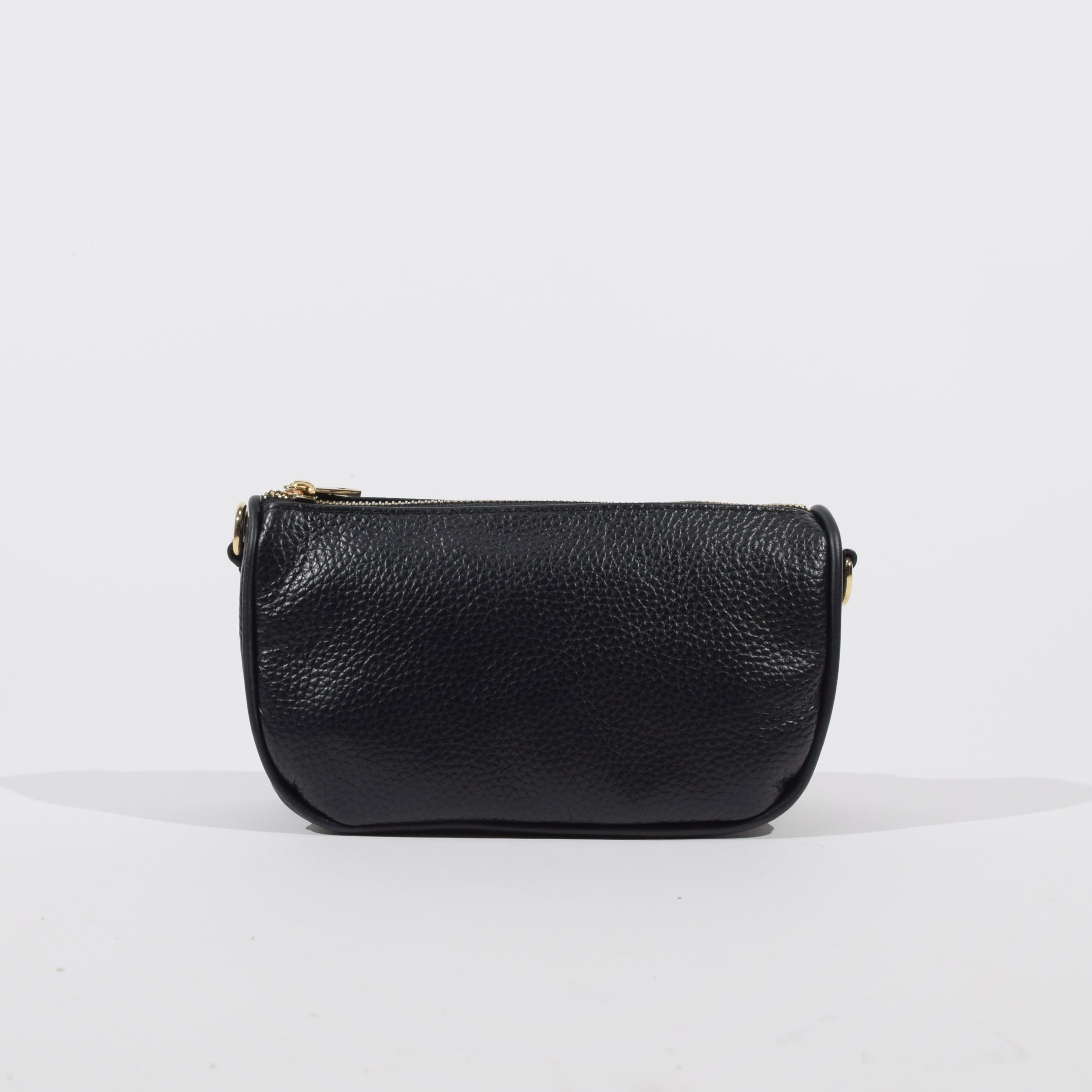 Borsa pochette in pelle nera