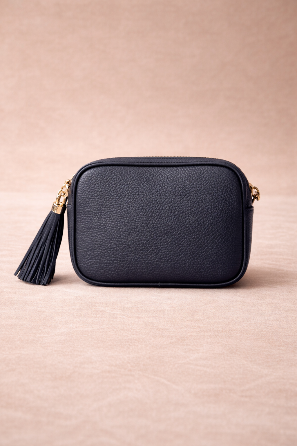 Pochette in Pelle blu Made in Italy | Borsa con Tracolla