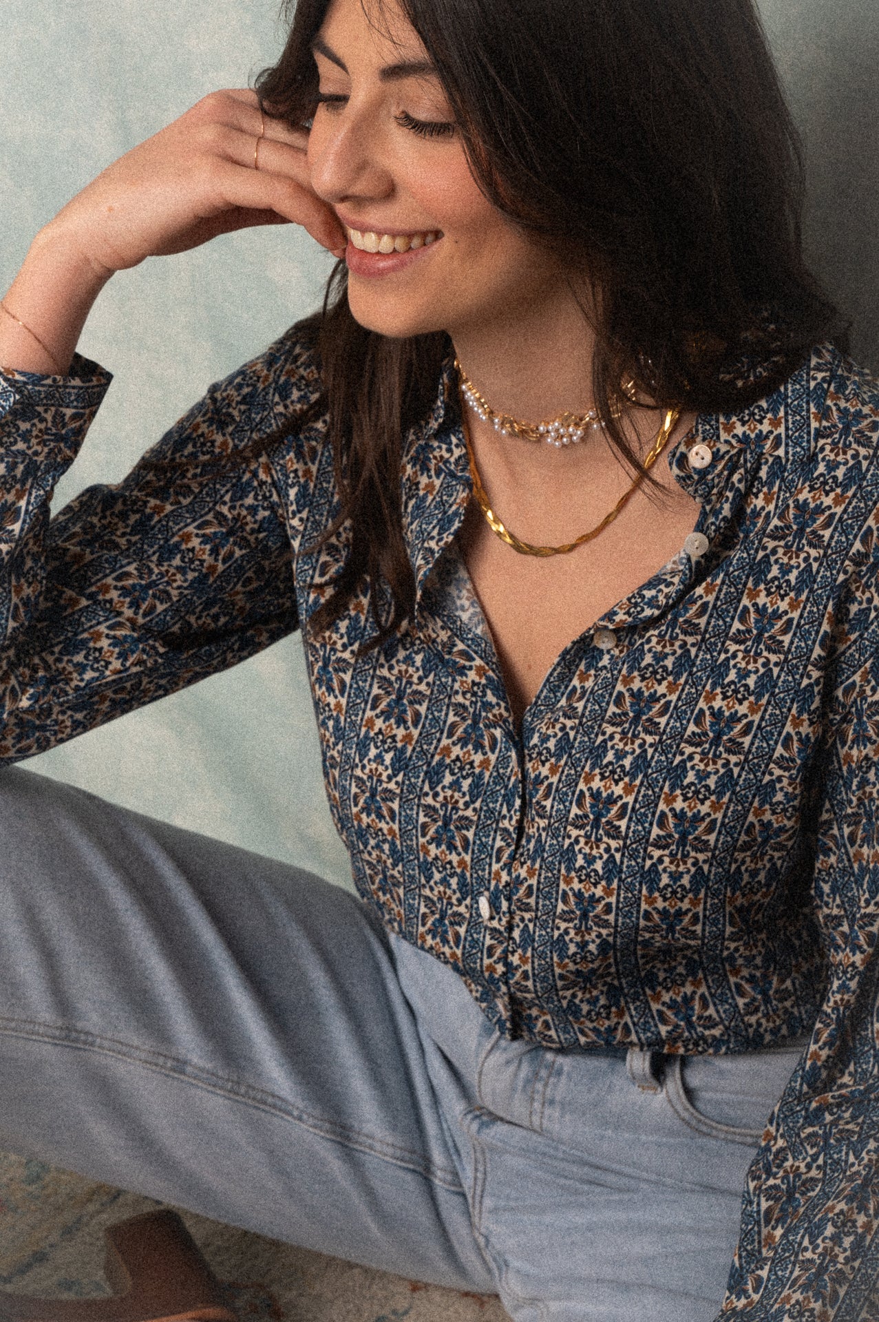 Camicia Elodie a fantasia