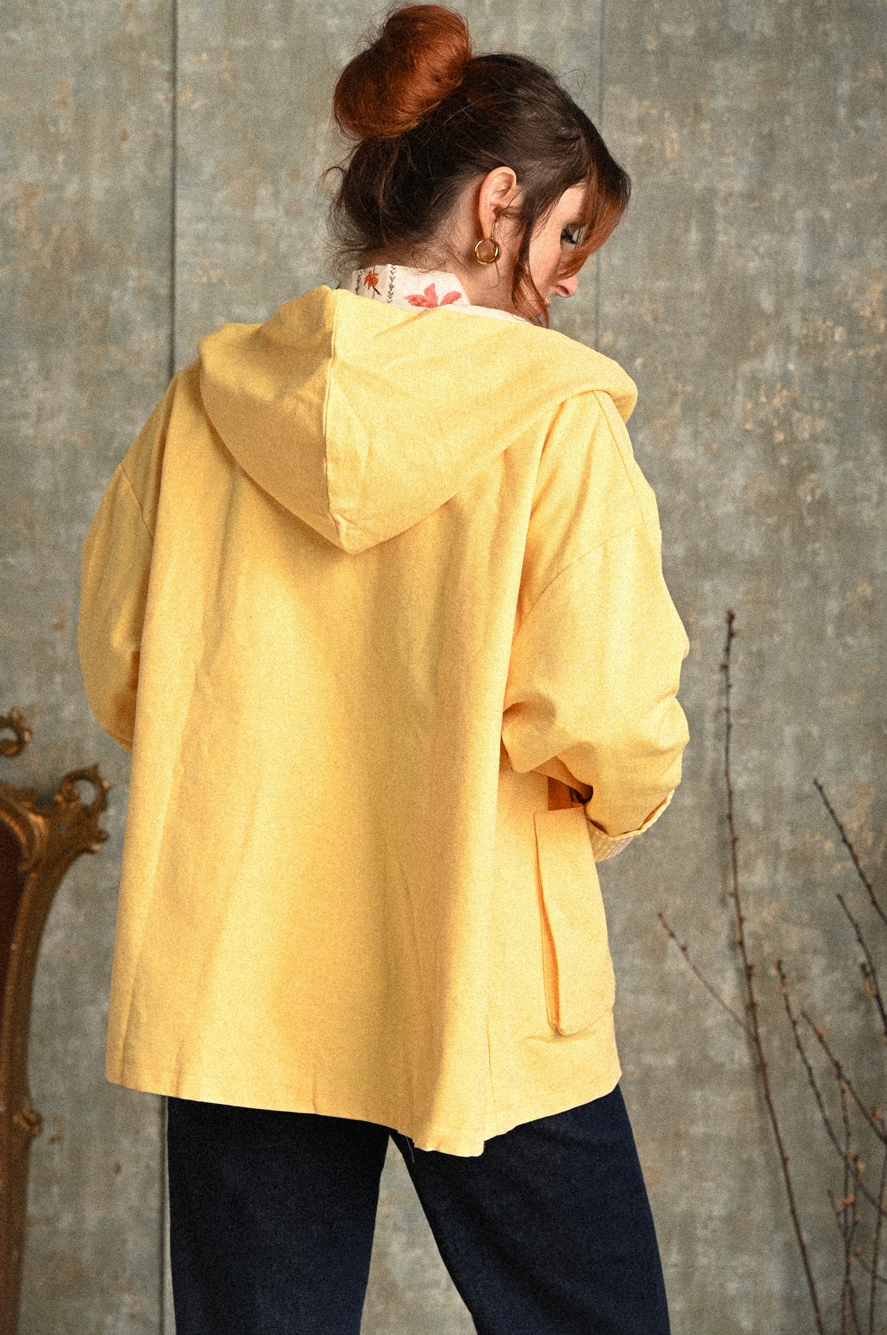 Giacca Donna Gialla Sterlizia con Cappuccio e Tasche – Giacca Leggera