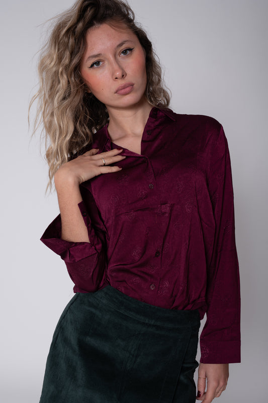 Camicia color bordeaux donna 