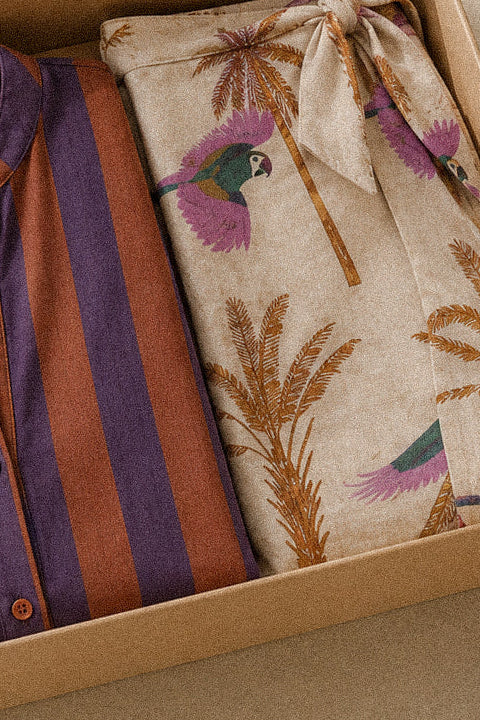 Box Outfit Tropical Chic – Camicia Coreana & Gonna Portafoglio