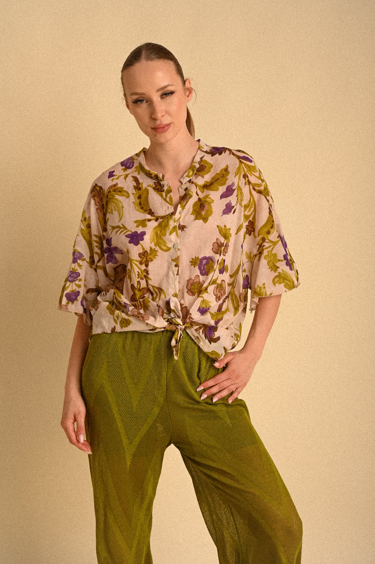 Pantalone Kyoto Texture in Maglia Traforata