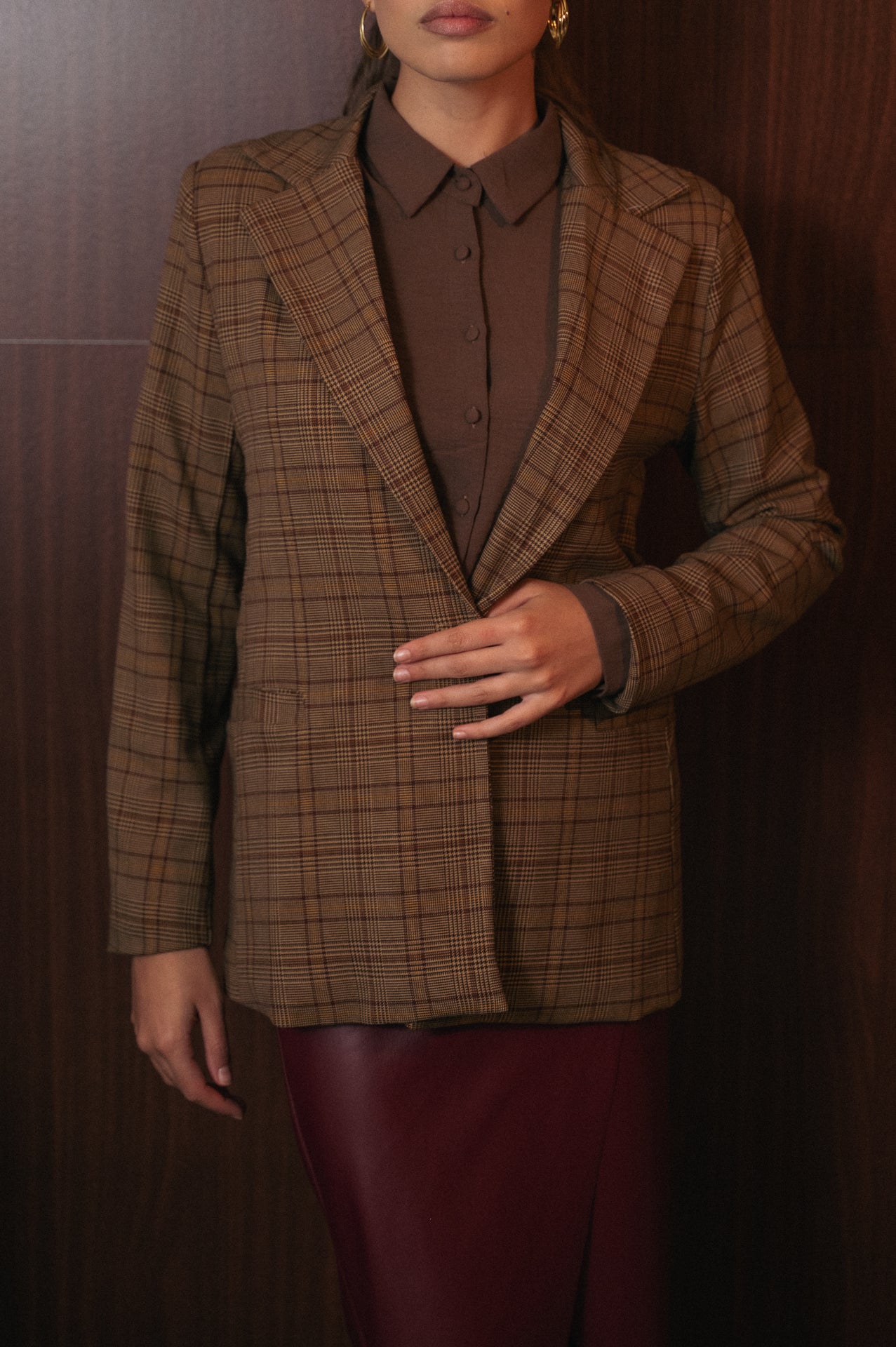 Blazer in tweed beige