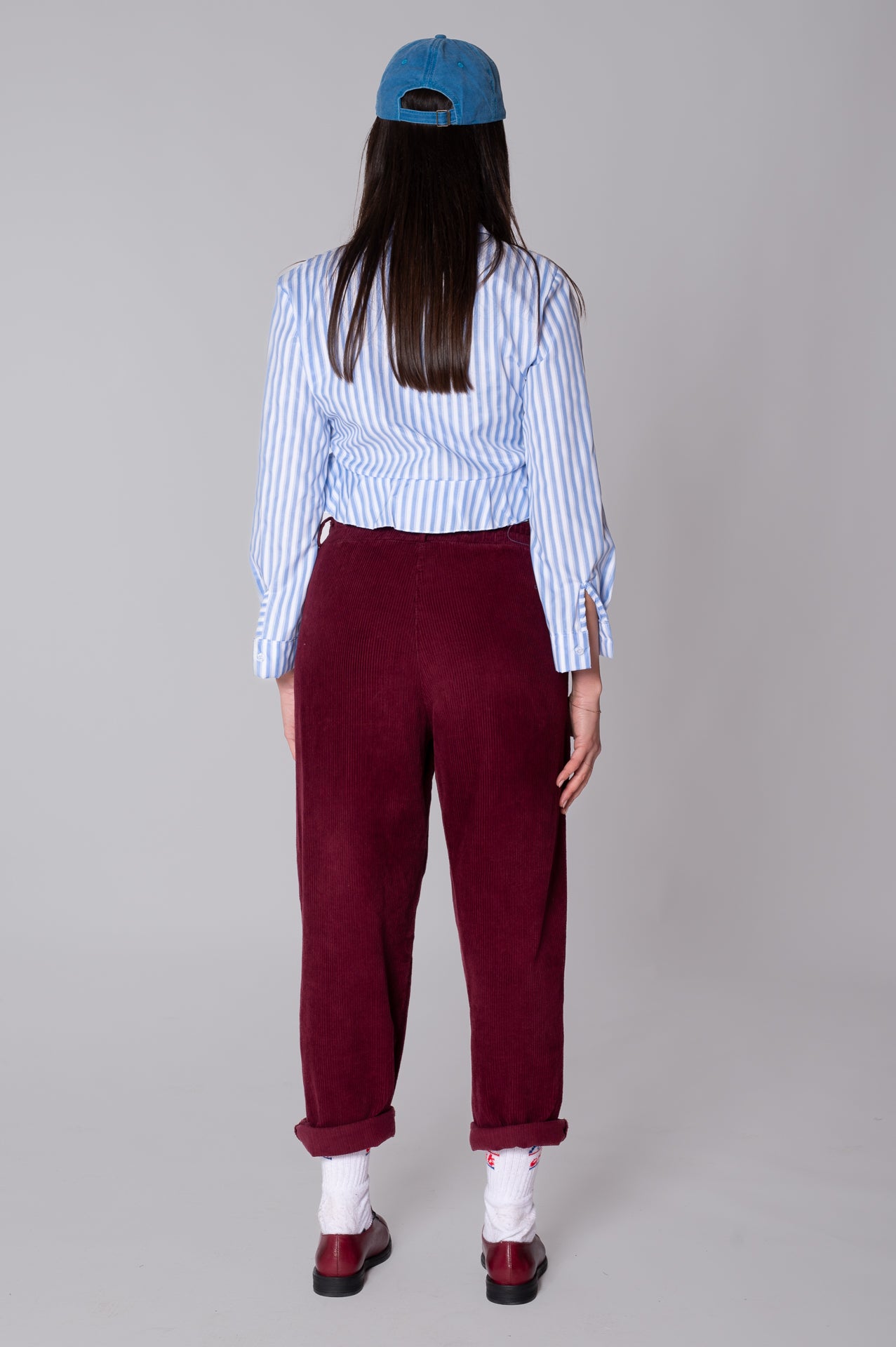 Pantalone slouchy in velluto