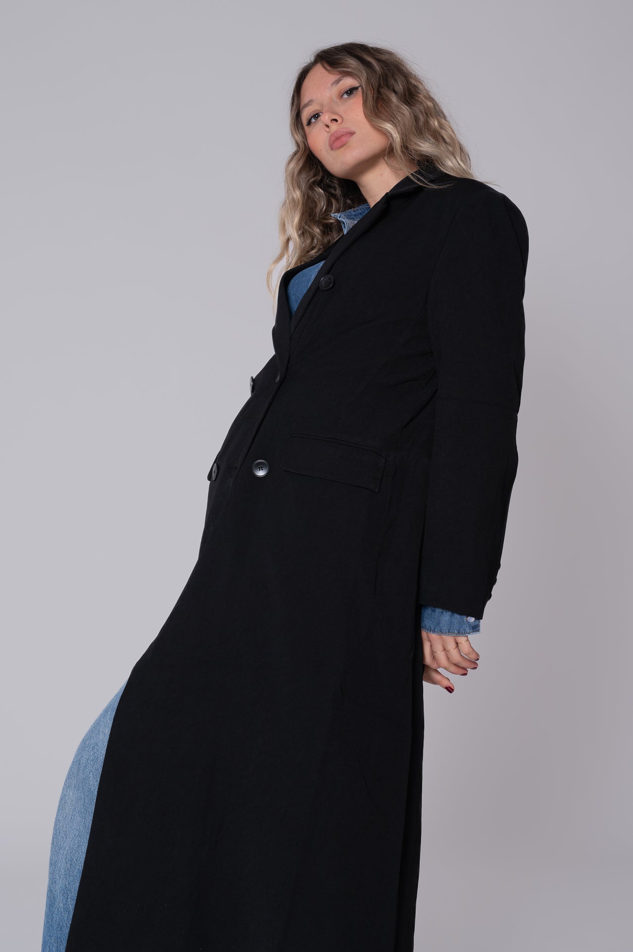 Blazer lungo nero