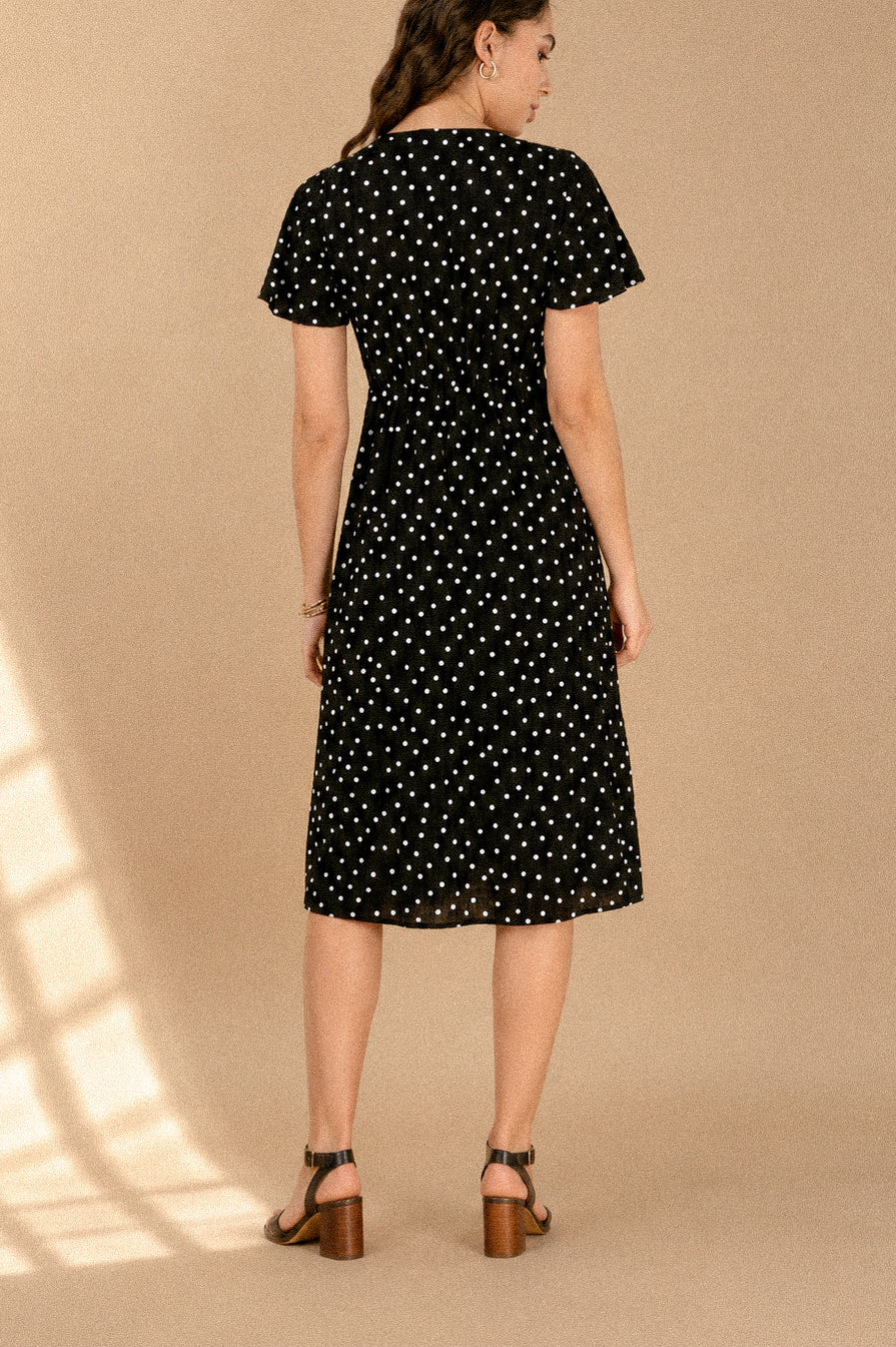 Abito “Pois Paris” – abito nero in cotone a pois