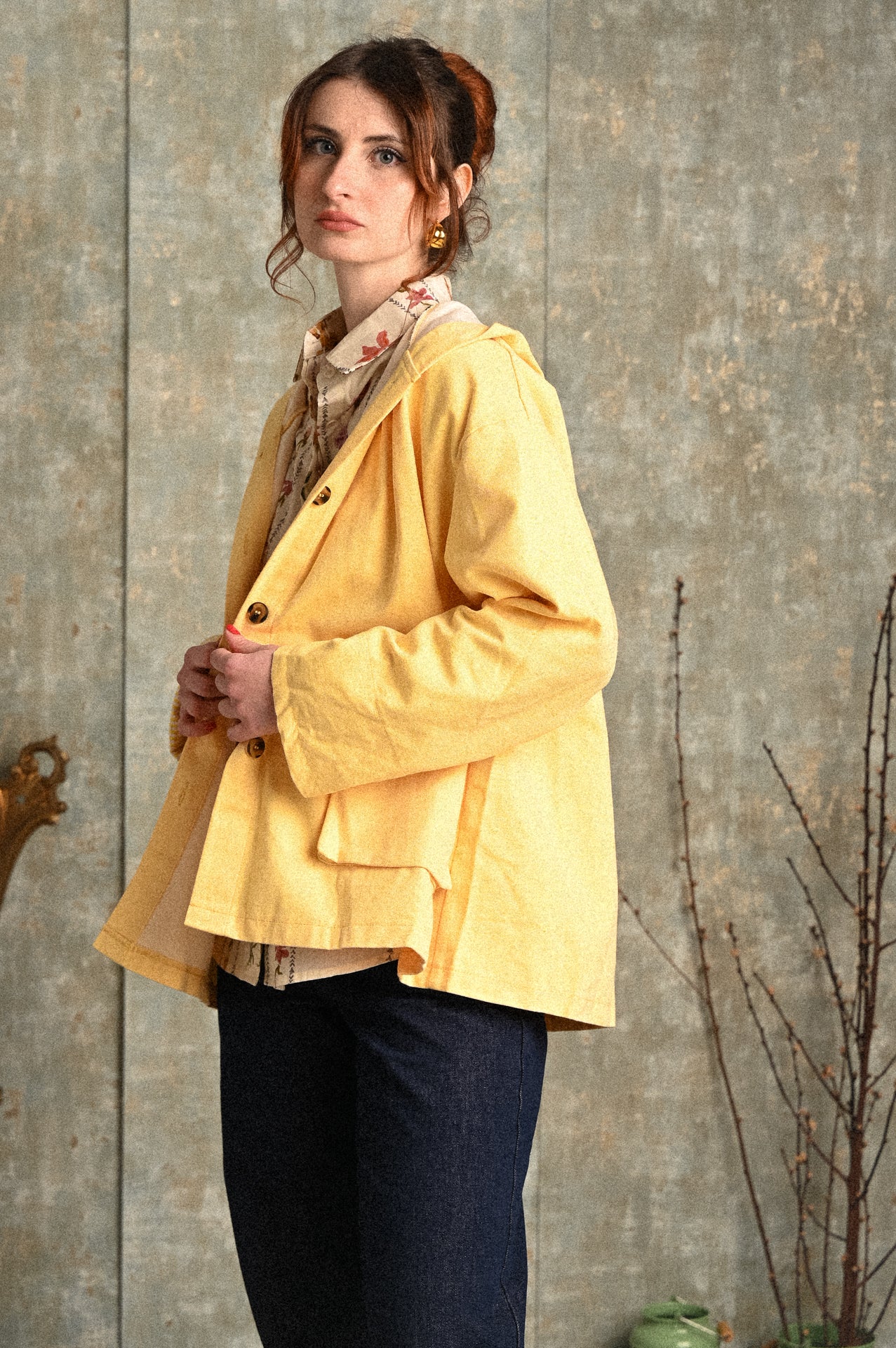 Giacca Donna Gialla Sterlizia con Cappuccio e Tasche – Giacca Leggera