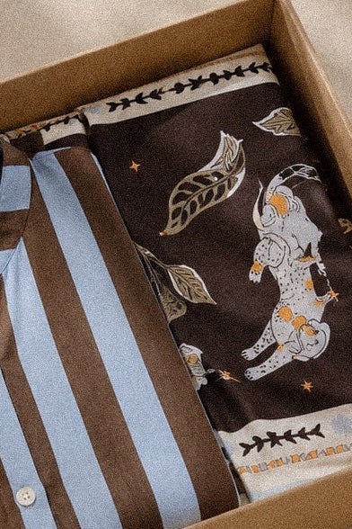 Box Outfit Jungle Elegance – Camicia Coreana & Gonna Portafoglio