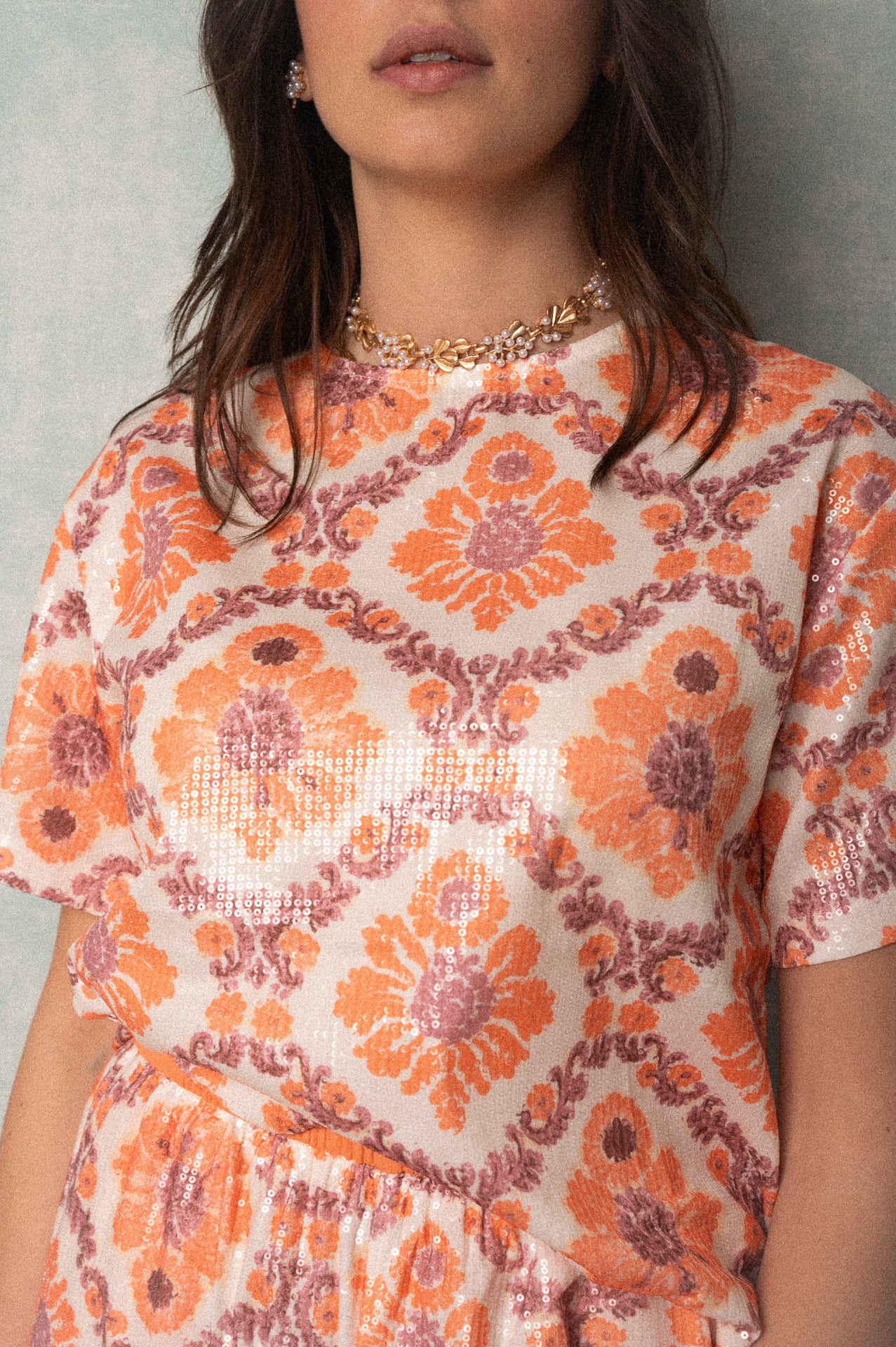 Top Claudia con paillettes