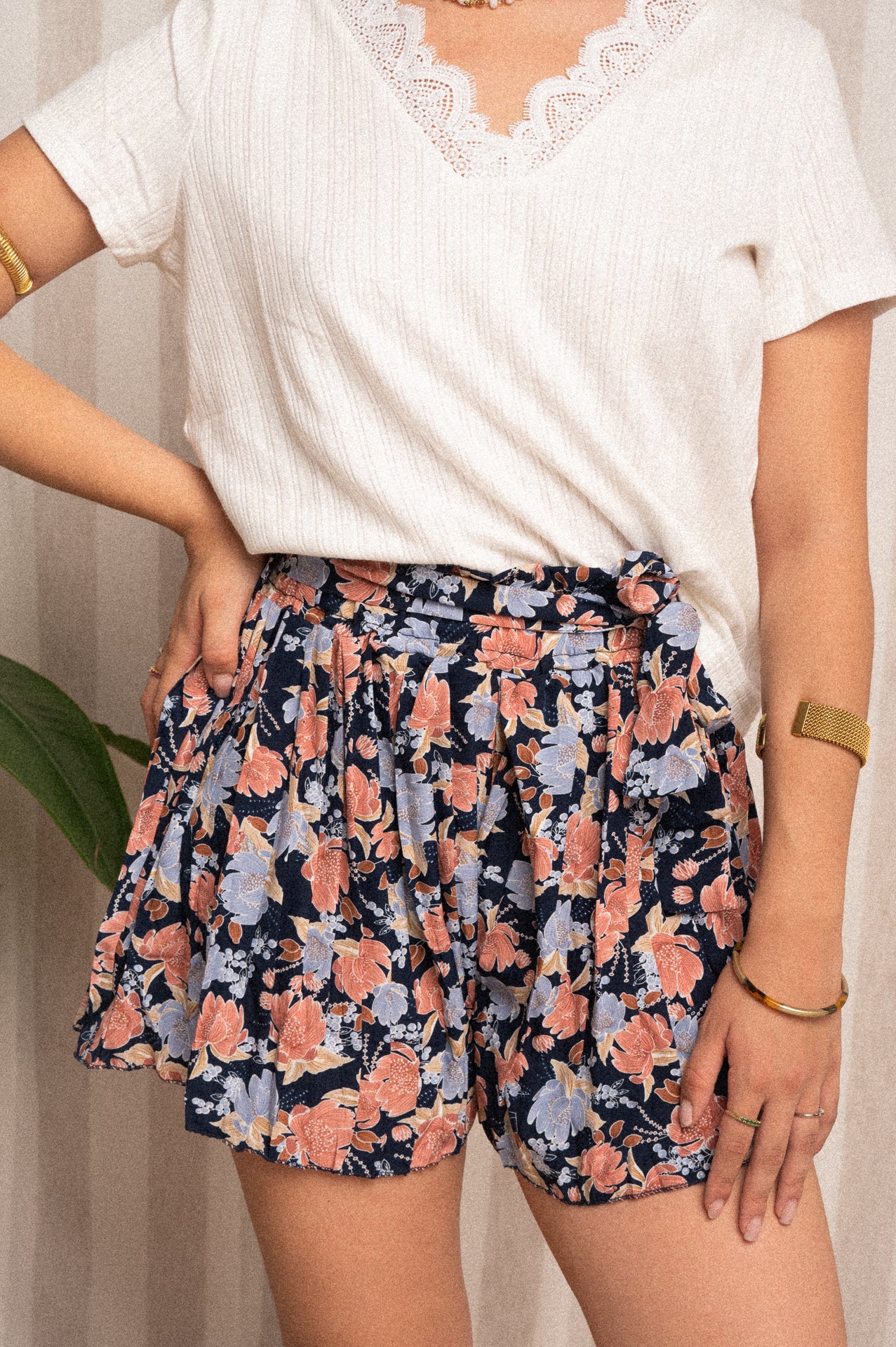 Shorts a fantasia plisse