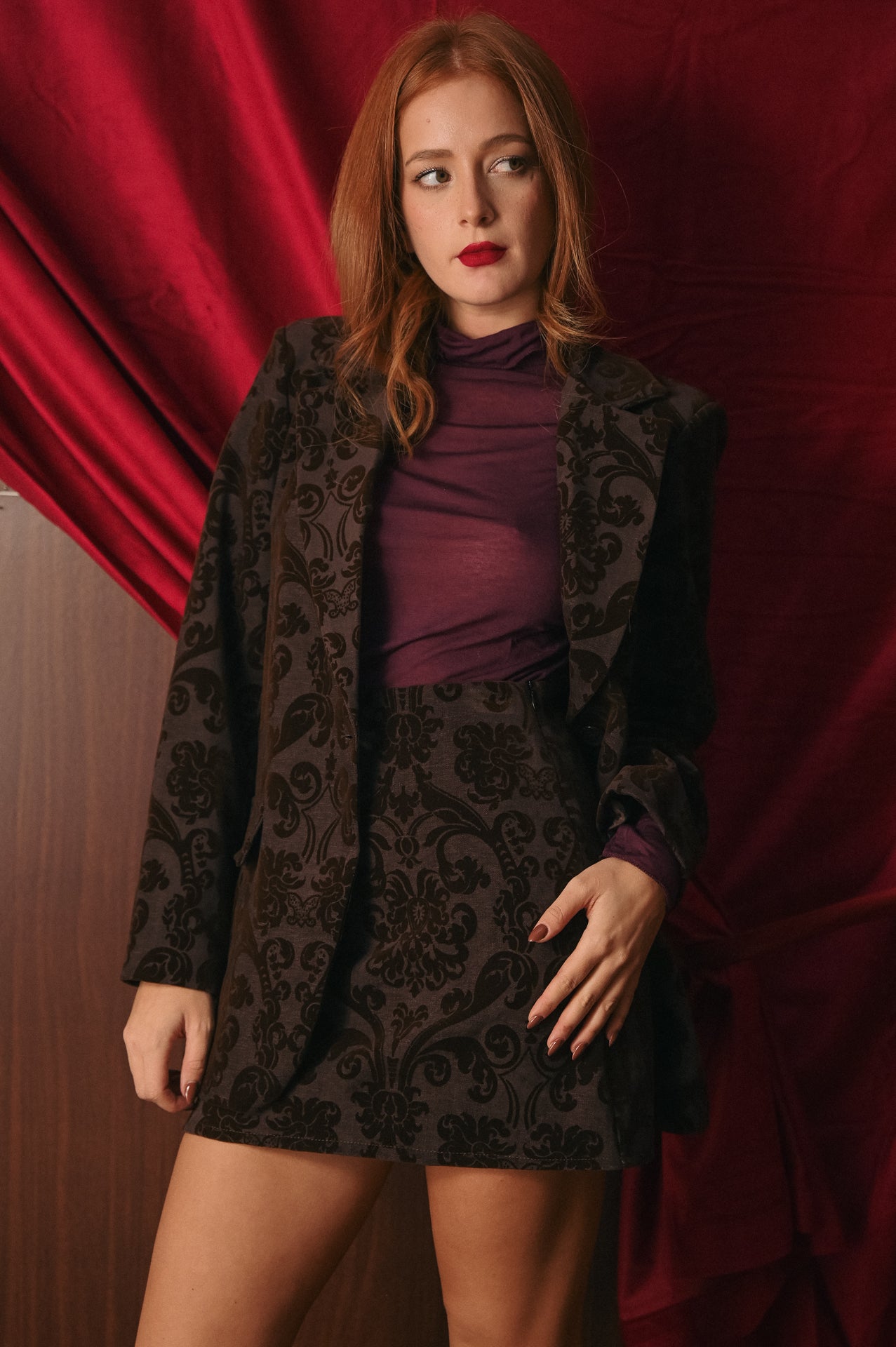 Blazer Donna con Inserti in Velluto | Giacca Elegante Foderata Rayon