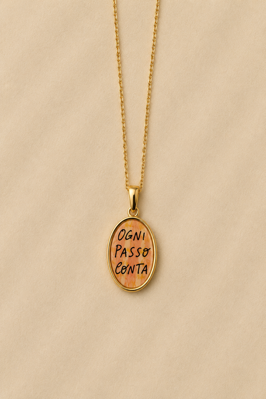 Collana Message in Acciaio Gold con Frasi