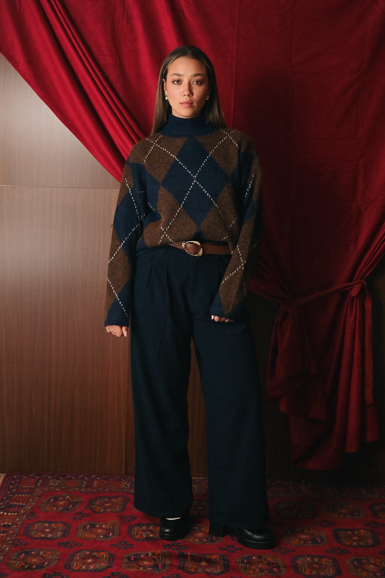 Pantalone Donna Blu Tinta Unita | Pantalone Sartoriale con Cintura