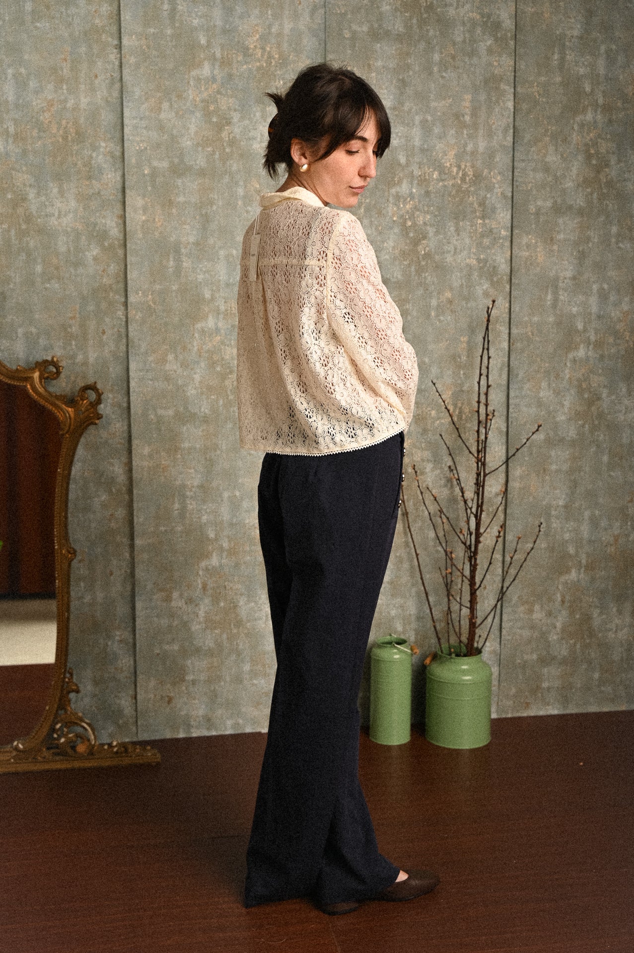 Camicia Ninfea in Pizzo Ricamato Cotone