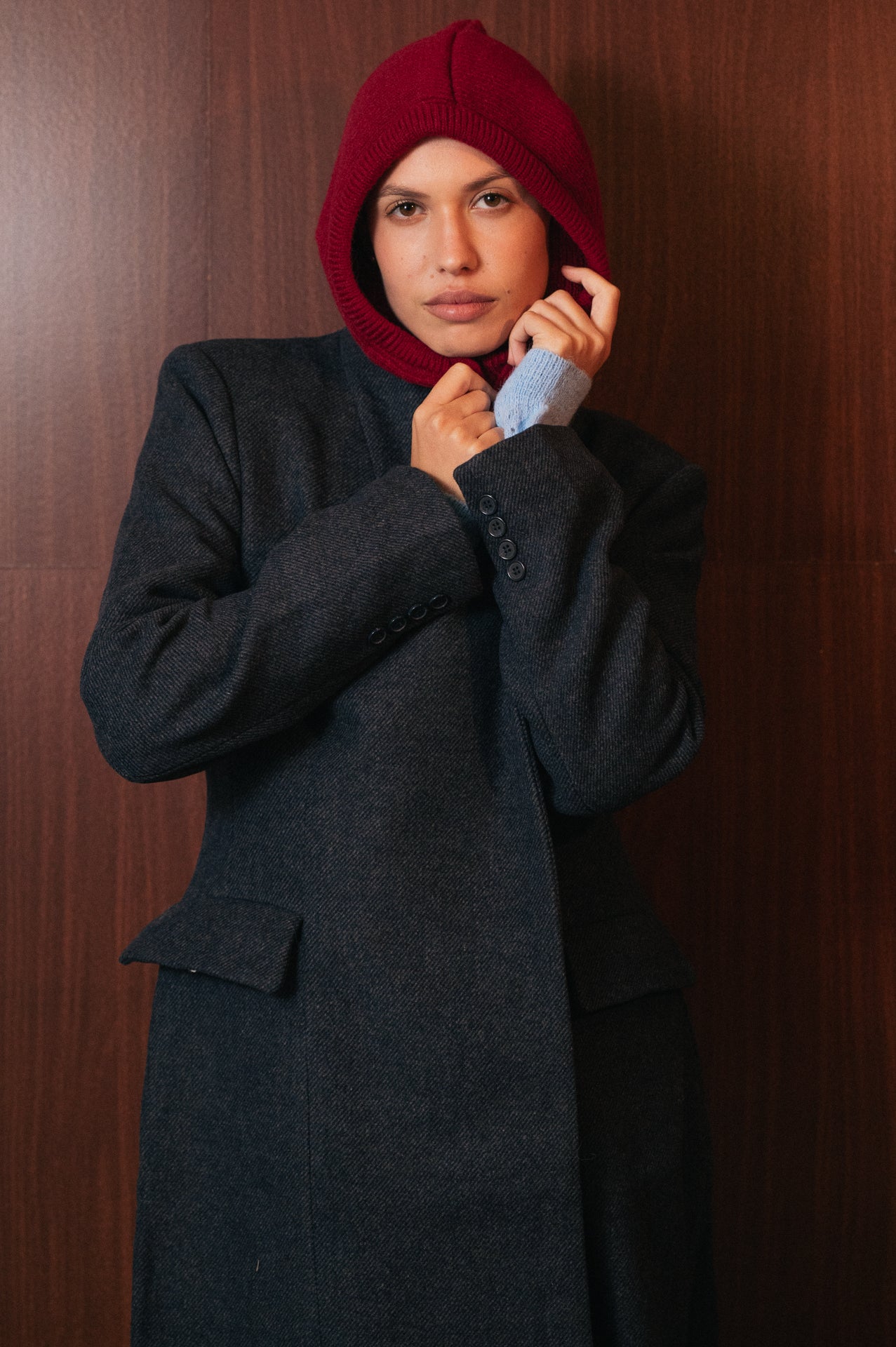 Cappotto Lungo Donna in Lana | Collo Coreano