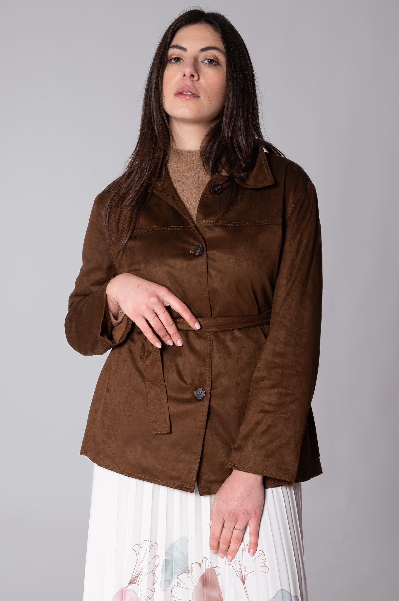 Chocolate suede jacket