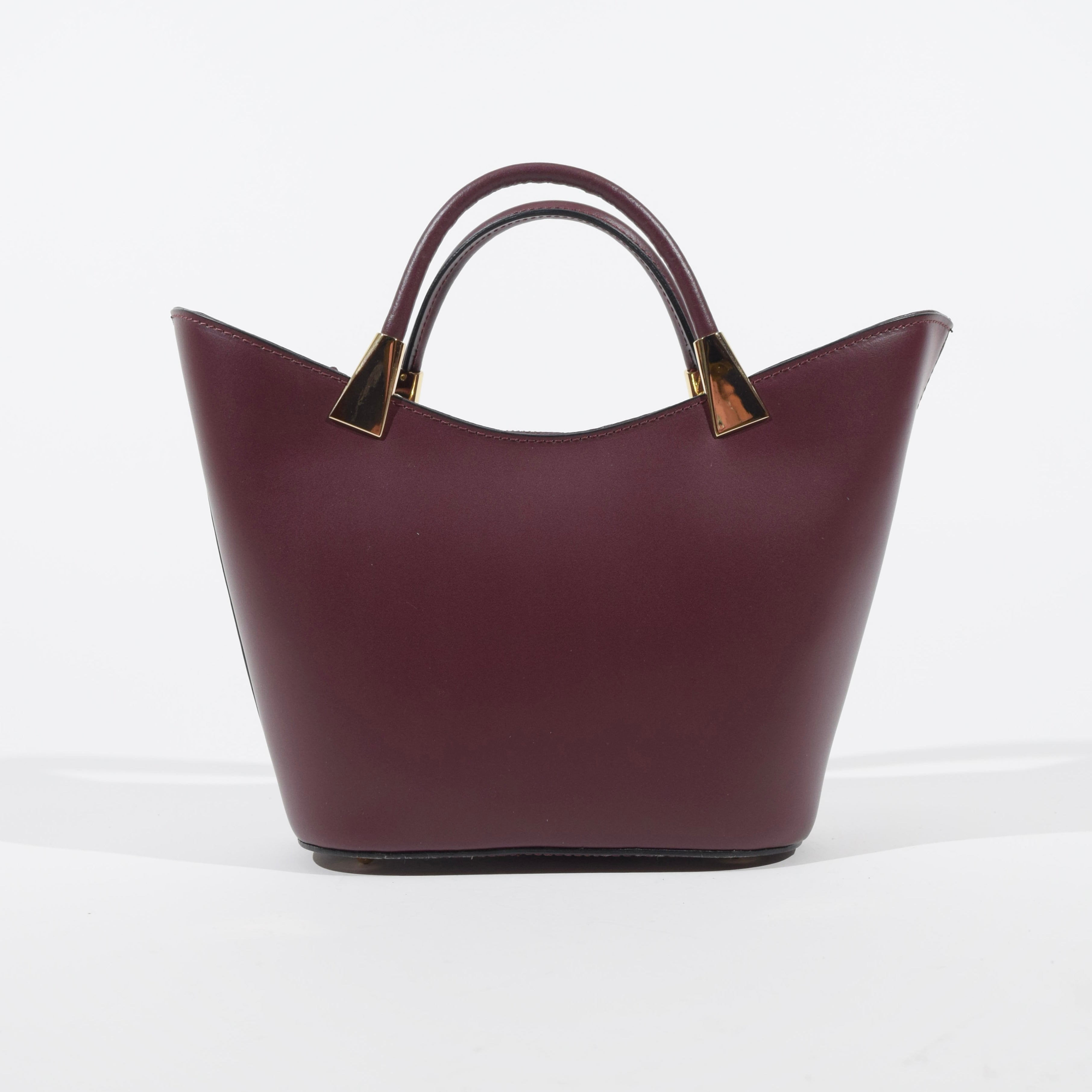 Borsa in pelle wine red