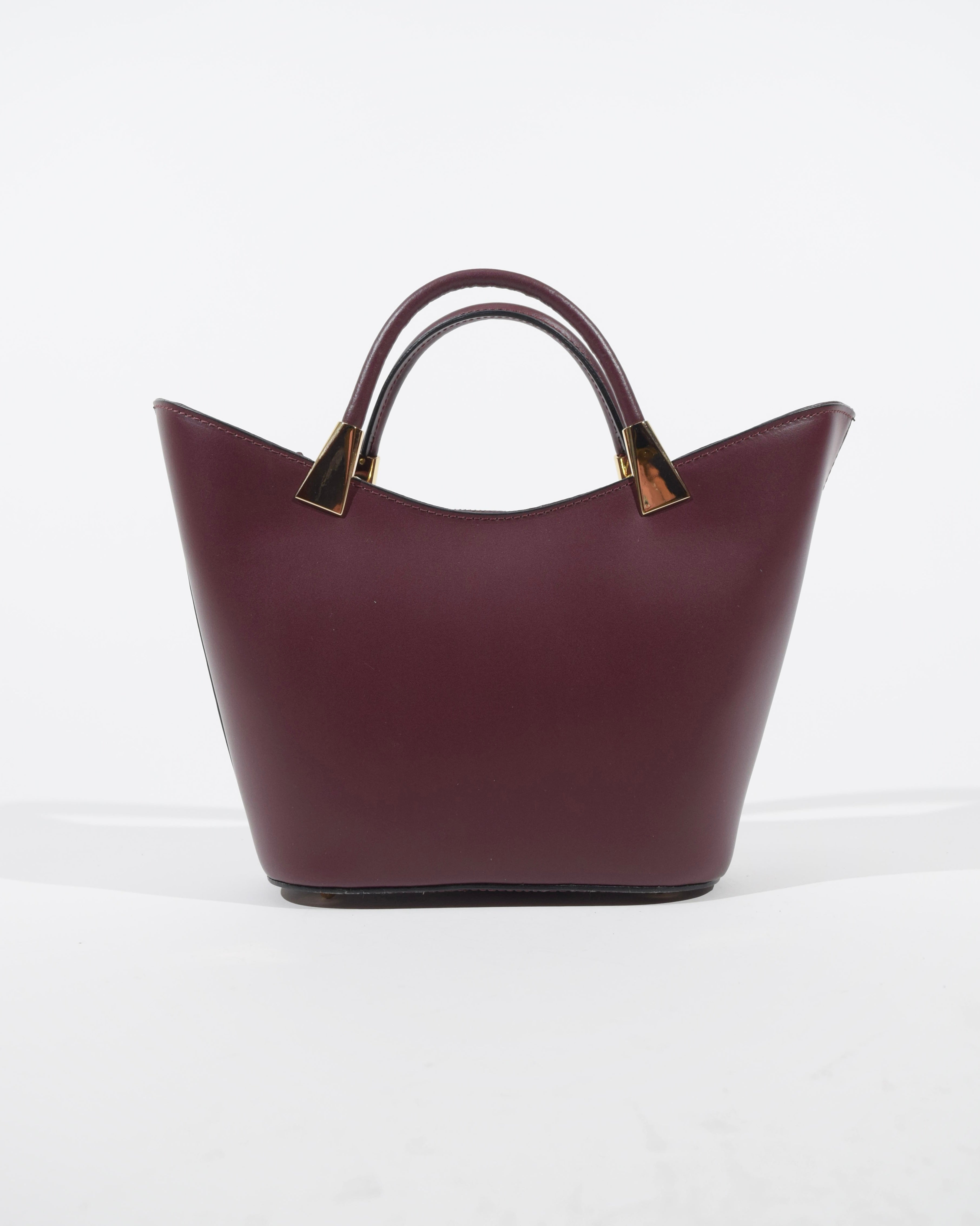 Borsa in pelle wine red