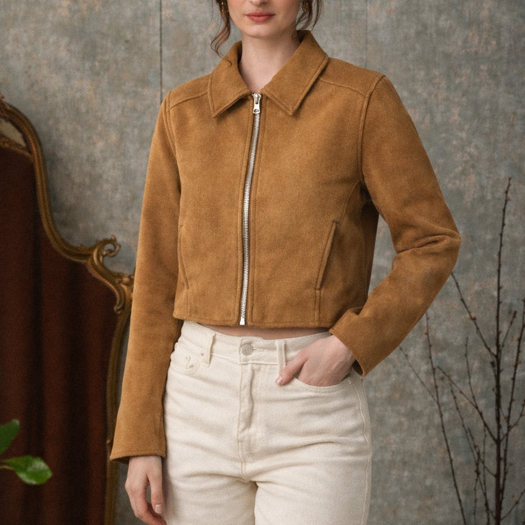 giacche-donna/giacca-corta-effetto-camoscio-zip